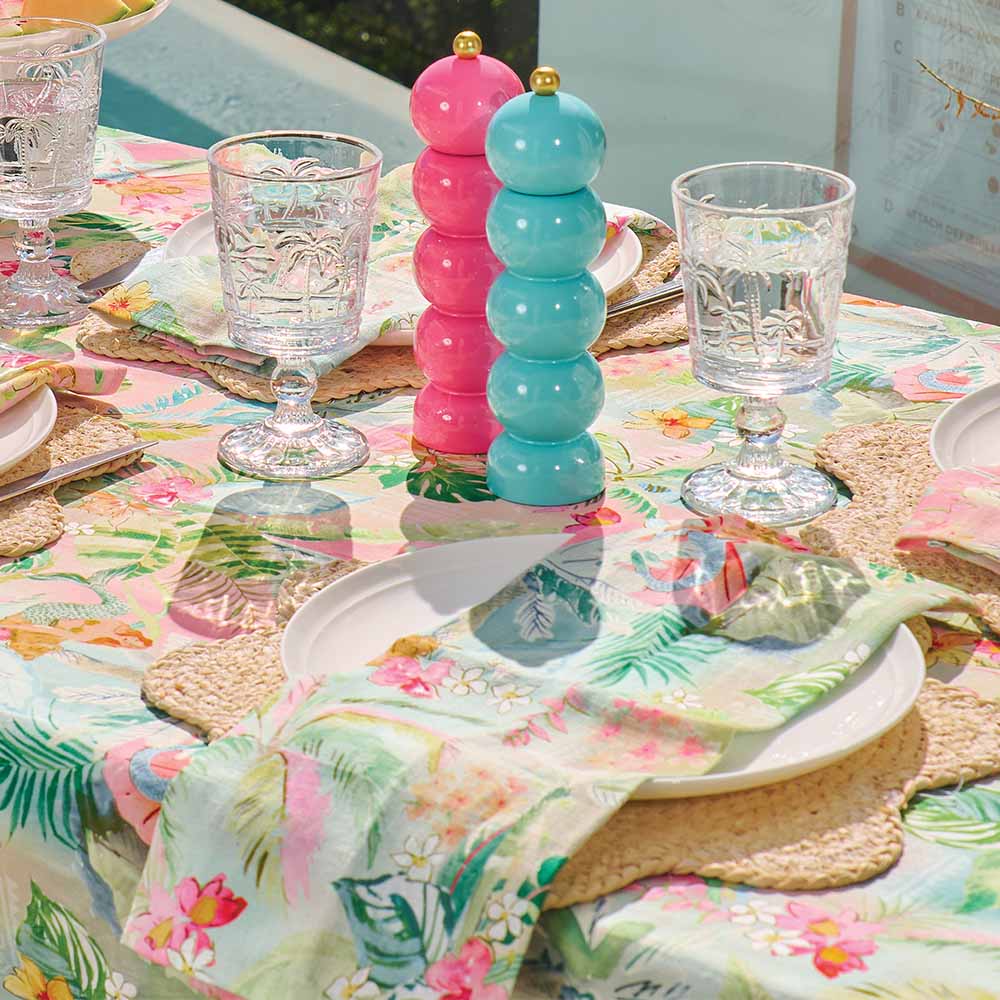 Annabel Trends Linen Cotton Tablecloth Tiki Island Medium 138cm x 240cm
