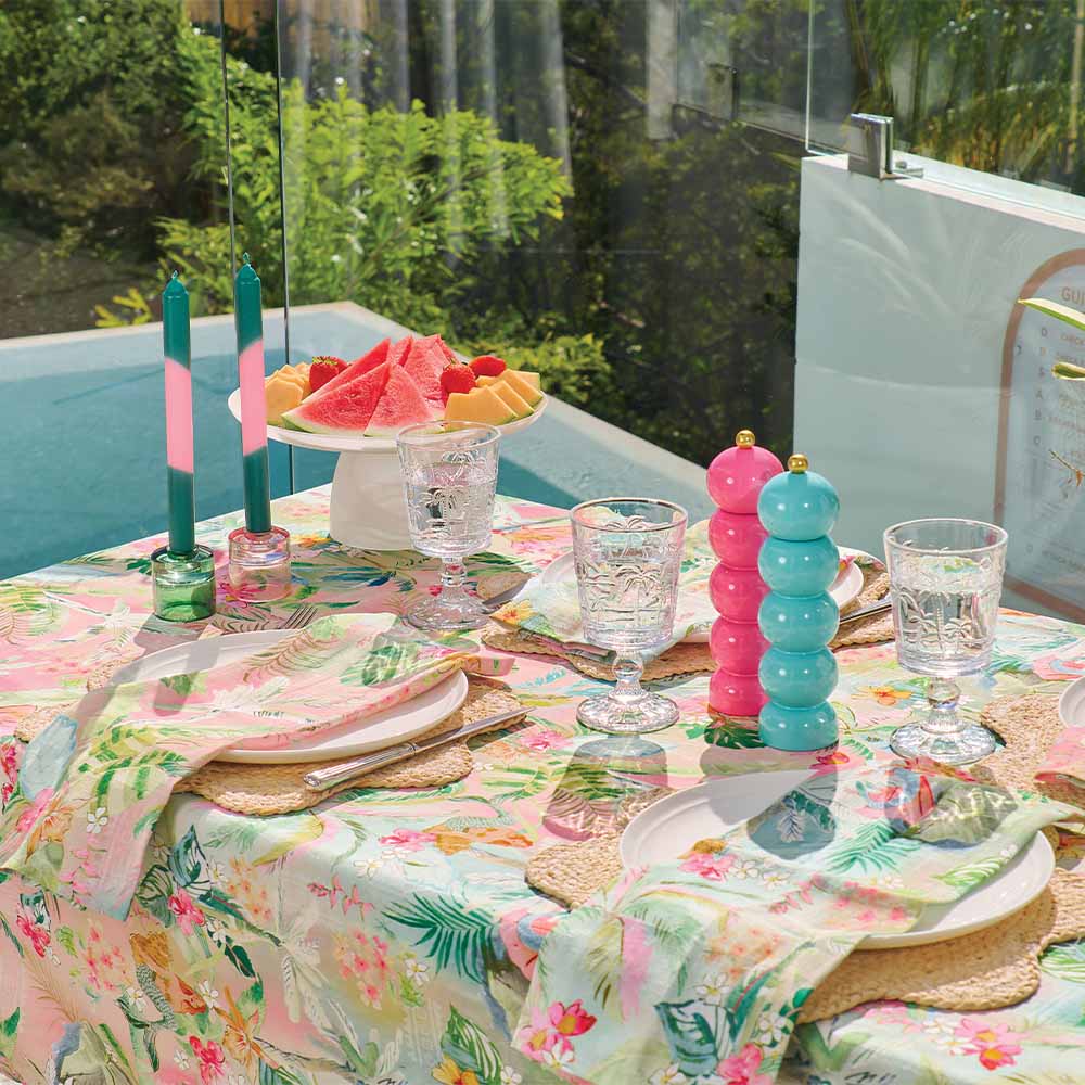 Annabel Trends Linen Cotton Tablecloth Tiki Island Large 138cm x 300cm