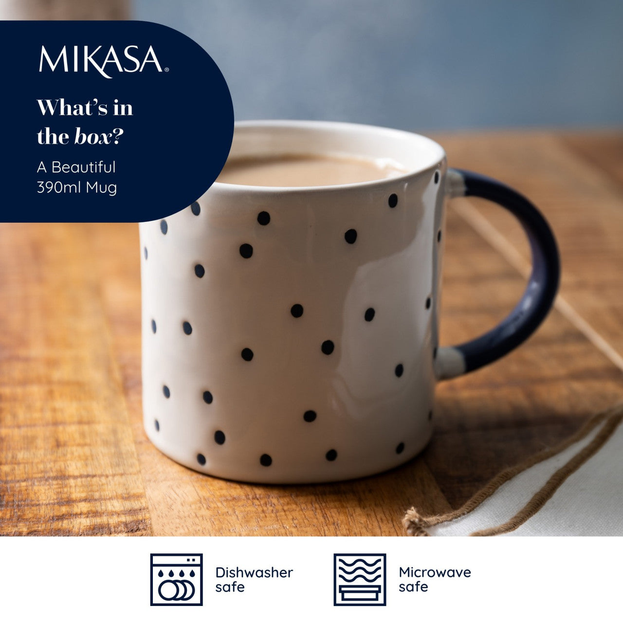 Mikasa Stoneware Mug 390ml (Spot)
