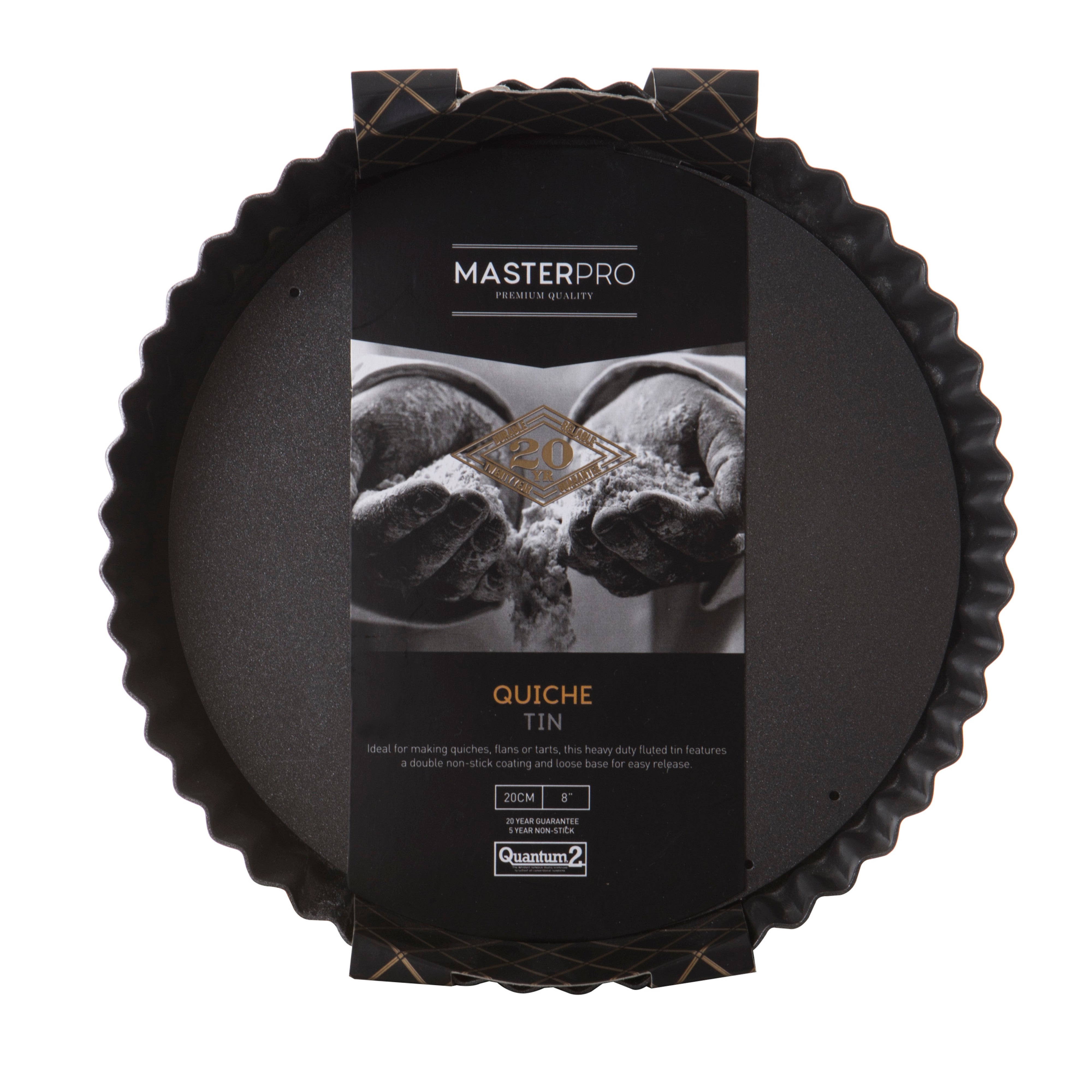 MasterPro Non-Stick Loose Base Round Flan & Quiche Tin 18cm