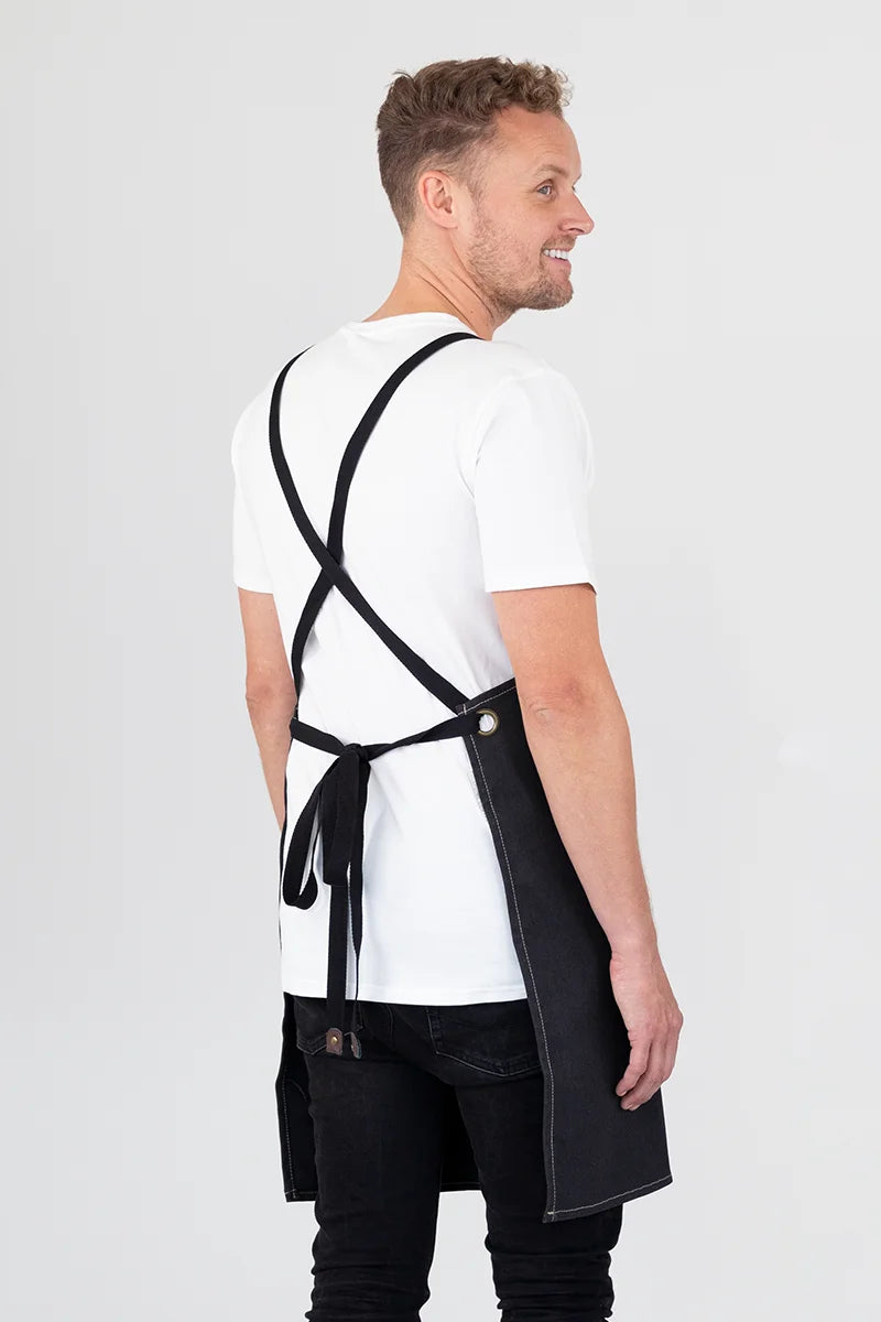 Aussie Chef Tomy Bib Apron - Black