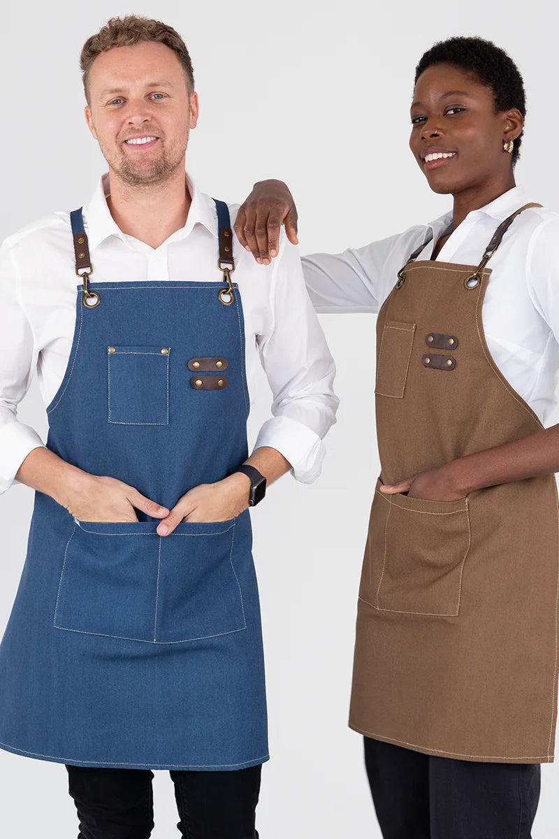 Aussie Chef Tomy Bib Apron - Blue