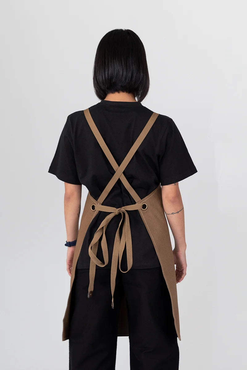 Aussie Chef Tomy Bib Apron - Coffee