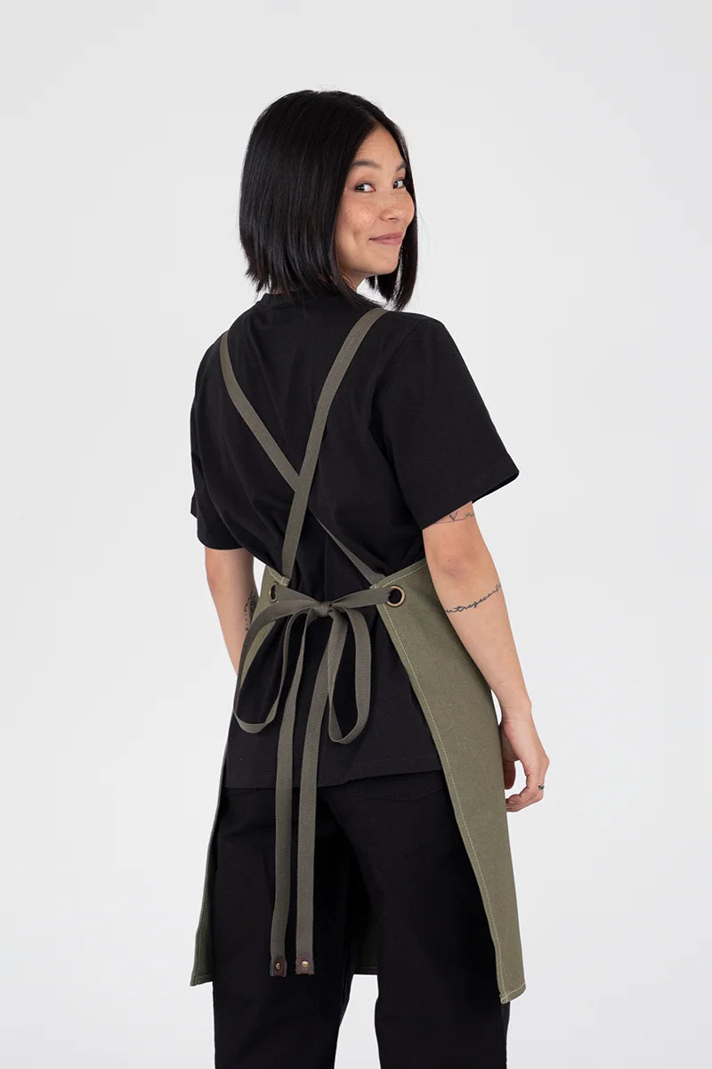 Aussie Chef Tomy Bib Apron - Olive
