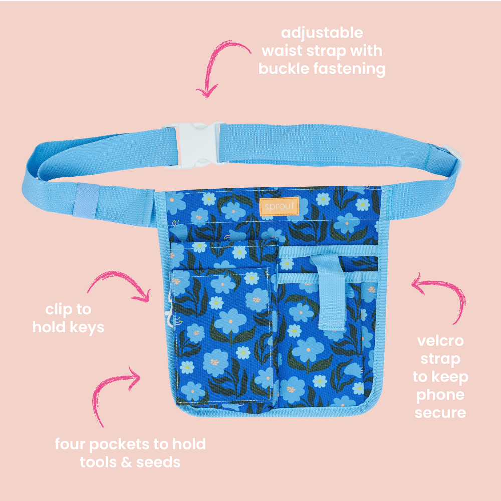 Annabel Trends Sprout Half Waist Garden Tool Belt Daisy Gingham
