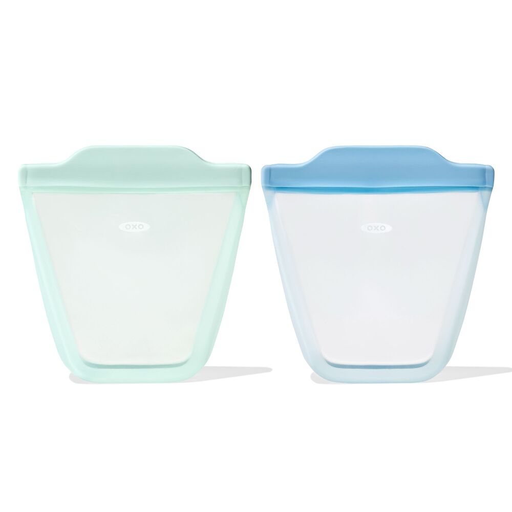 OXO Tot Silicone Reusable Bags 2 Piece Stand Up Cup Set
