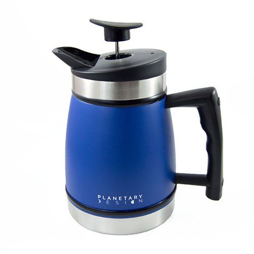 BruTrek Table Top French Press with Bru-Stop 950ml (32oz) - Mountain Lake Blue