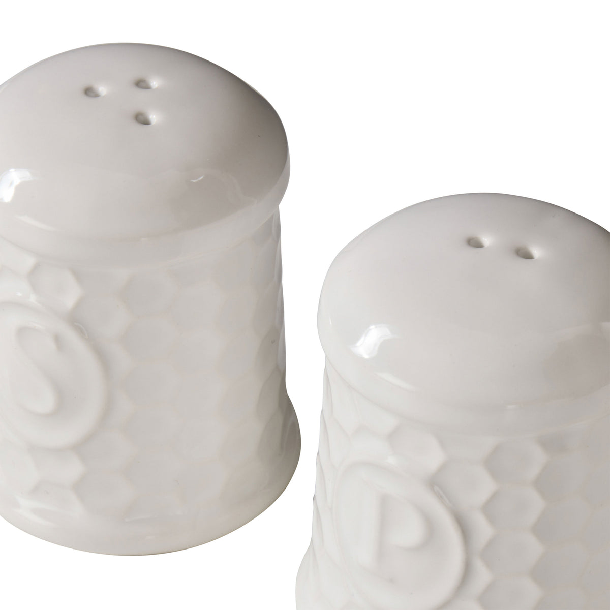 Davis & Waddell Wildflower & Hive Salt & Pepper Shakers White