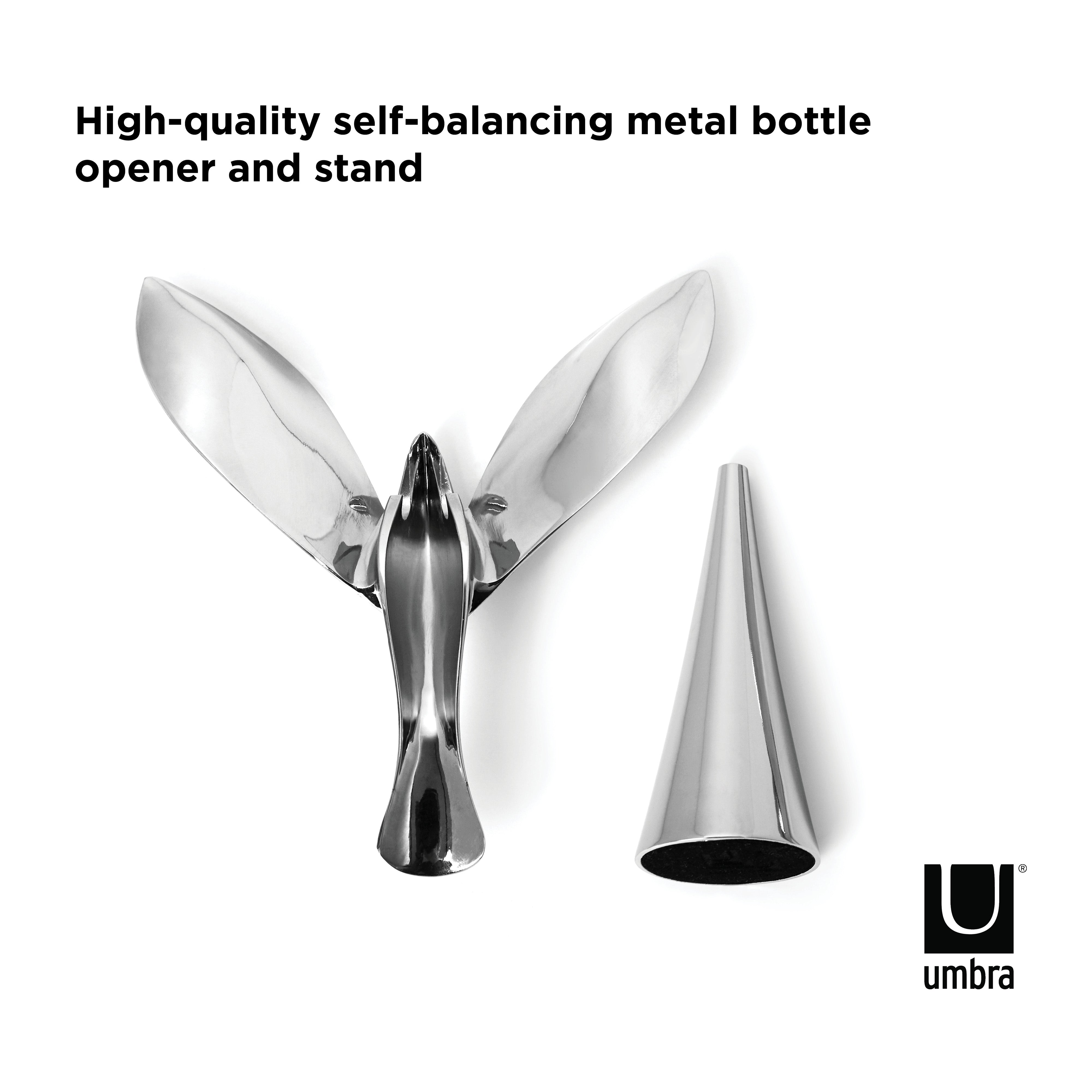 Umbra Tipsy Bottle Opener Chrome