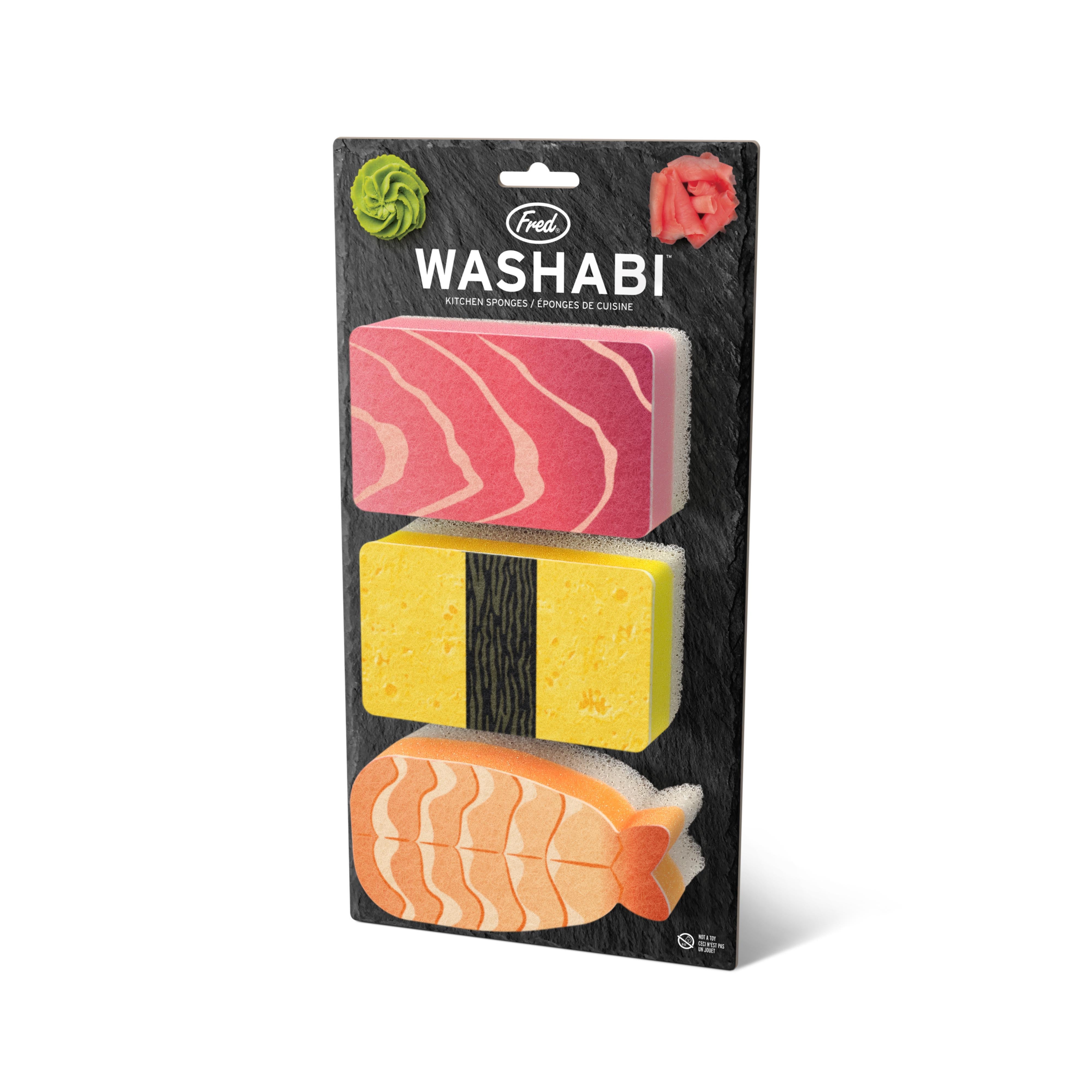 Fred Washabi Sponges 3 Piece Set Multi-Coloured