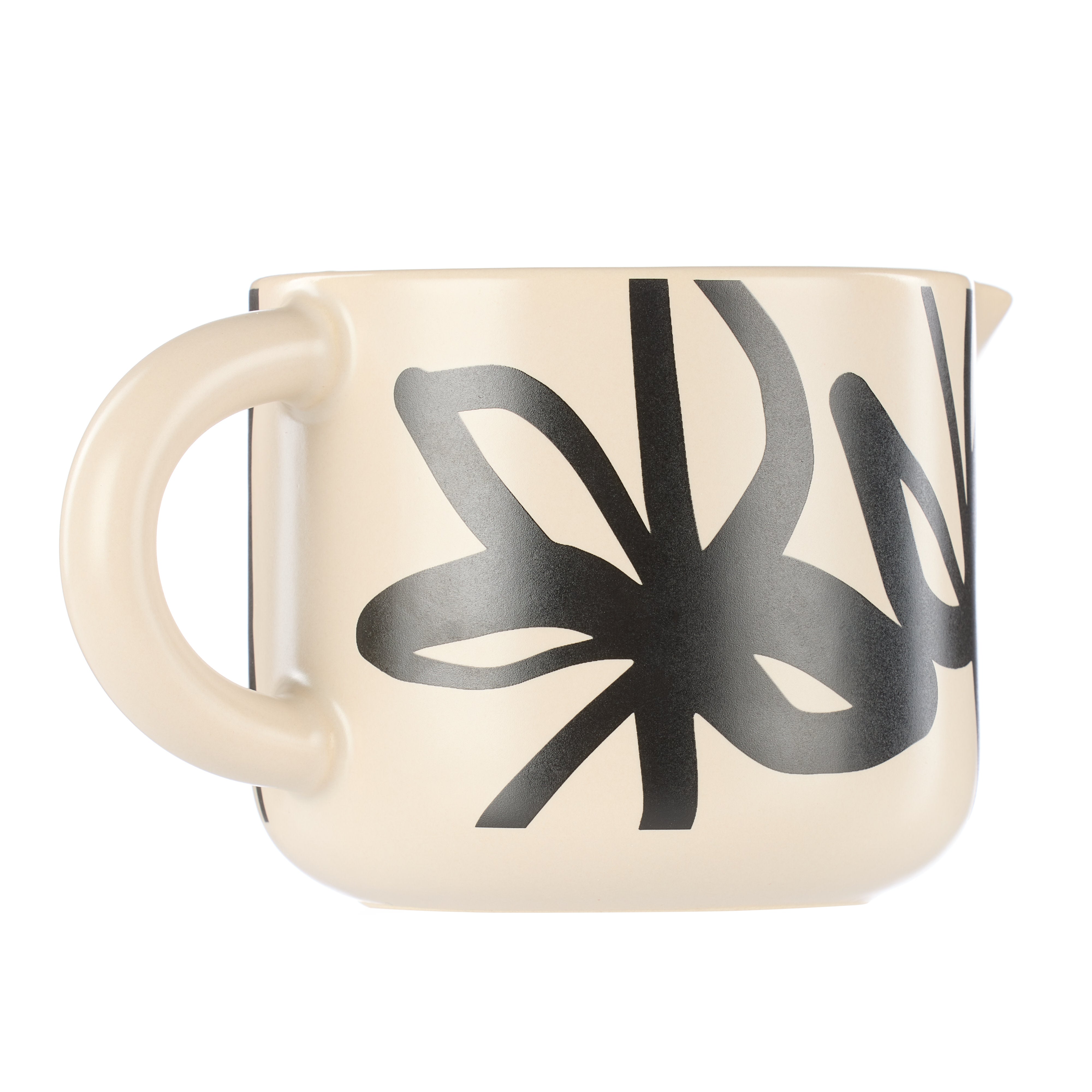 Leaf & Bean Freya Milk Jug 250ml Oat & Black