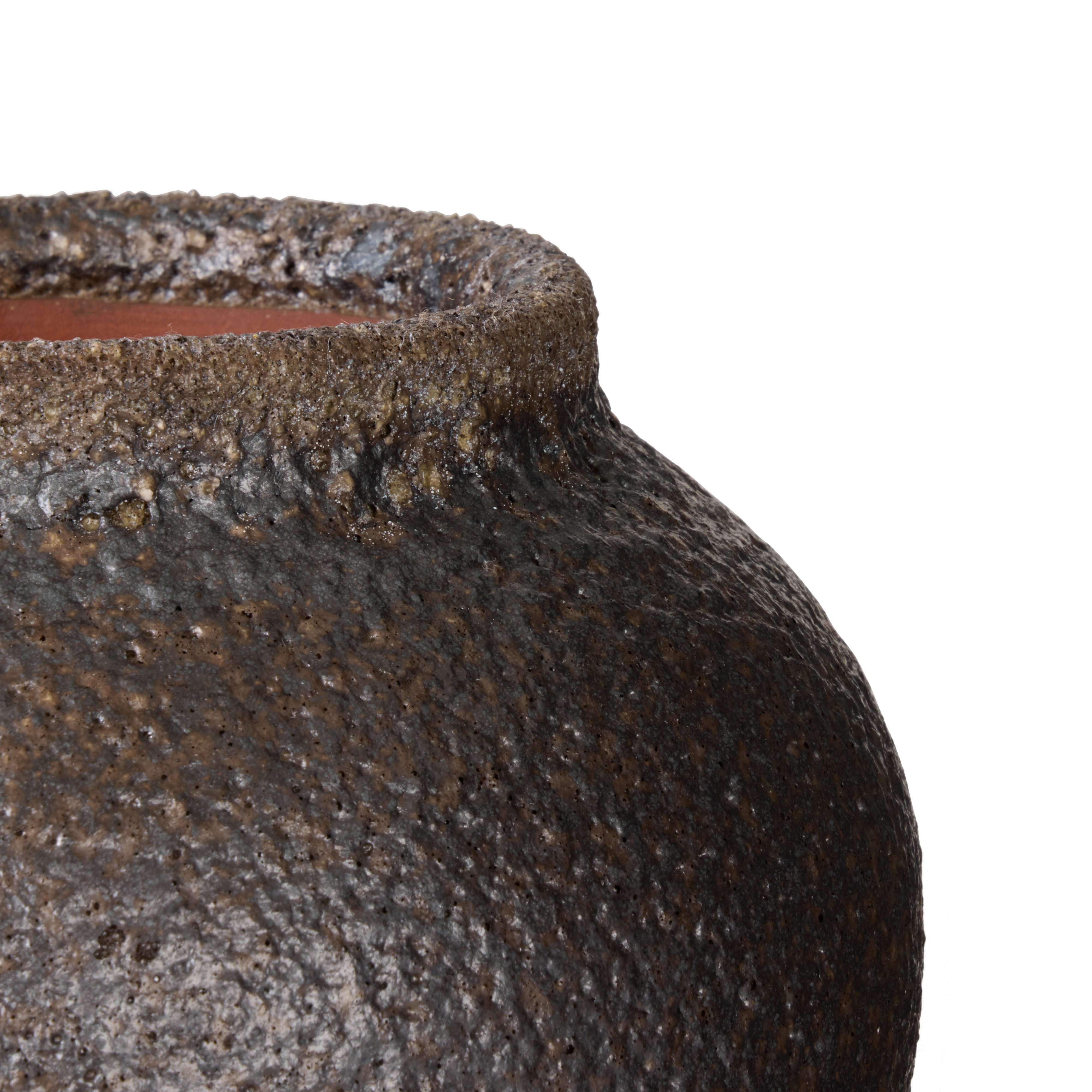 Amalfi Orin Vase Reactive Dark Brown