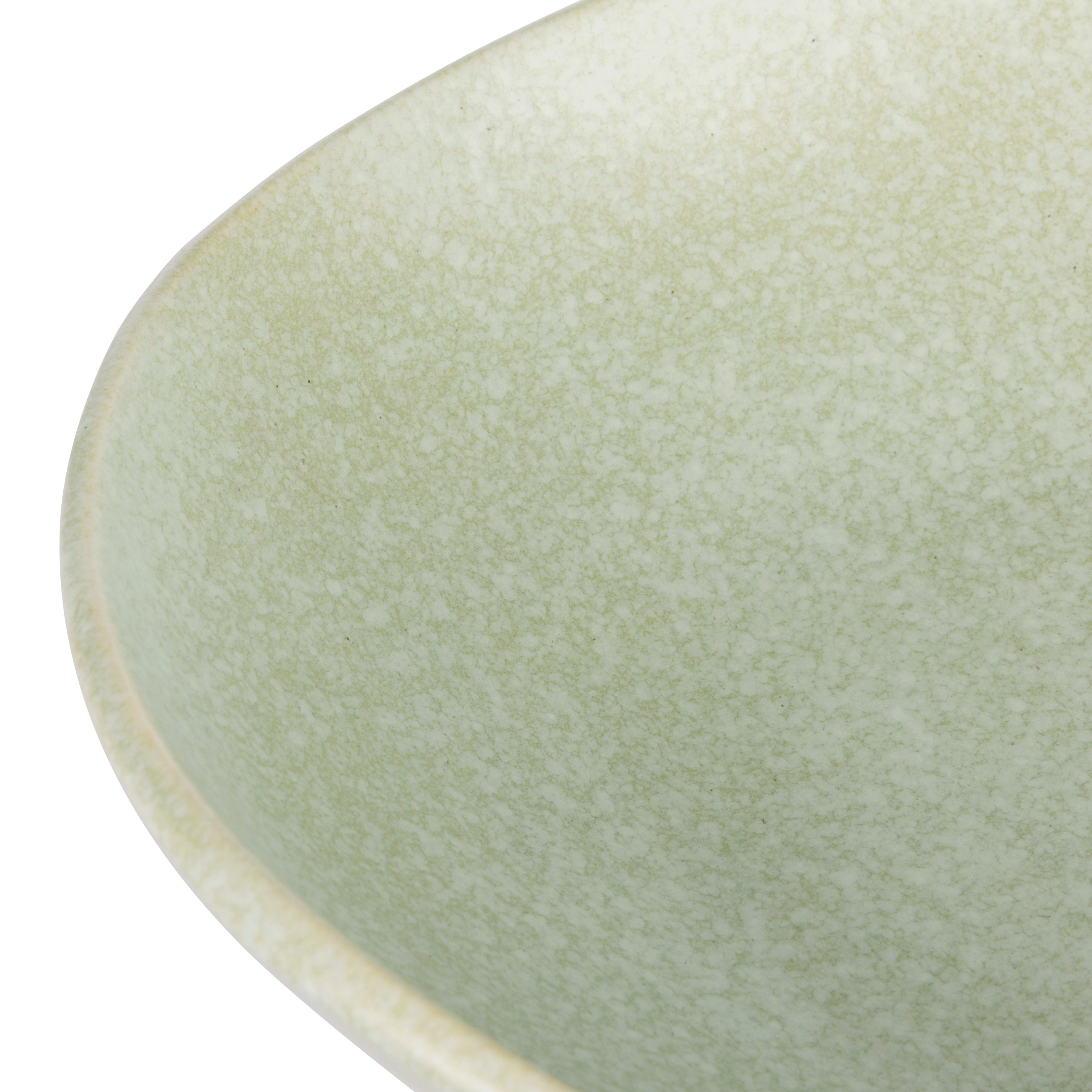Davis & Waddell Greta Porcelain Raised Serving Plate Large Mint Green