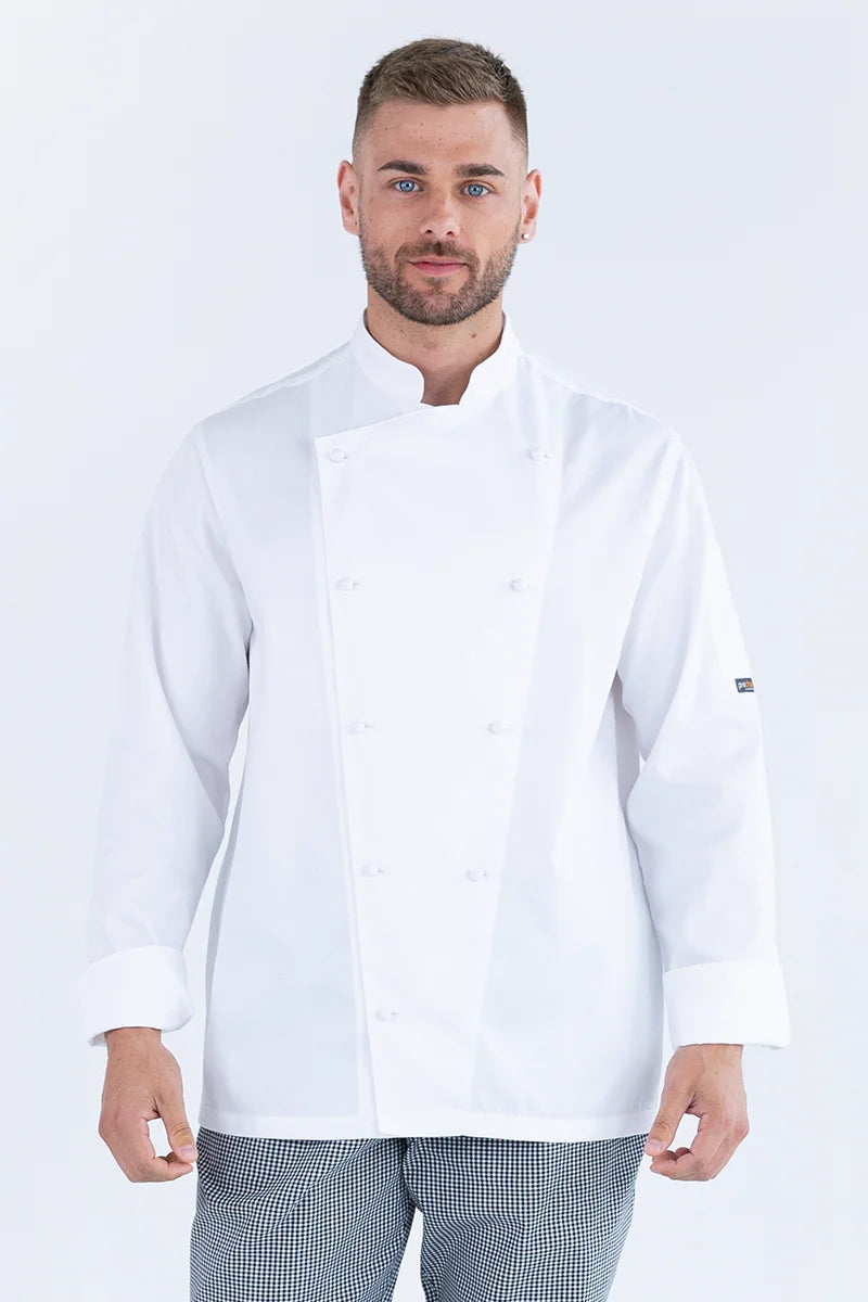 Aussie Chef Traditional White Long Sleeve Jacket - 3XL