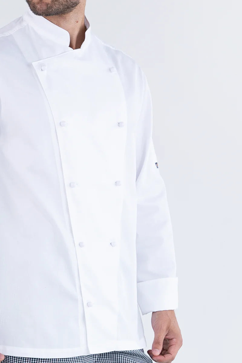 Aussie Chef Traditional White Long Sleeve Jacket - 2XL