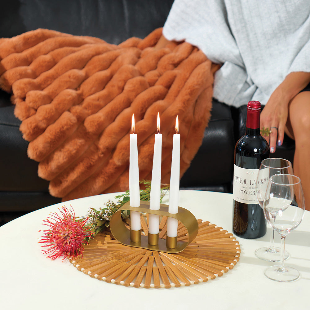Annabel Trends Candle Holder Trio Gold