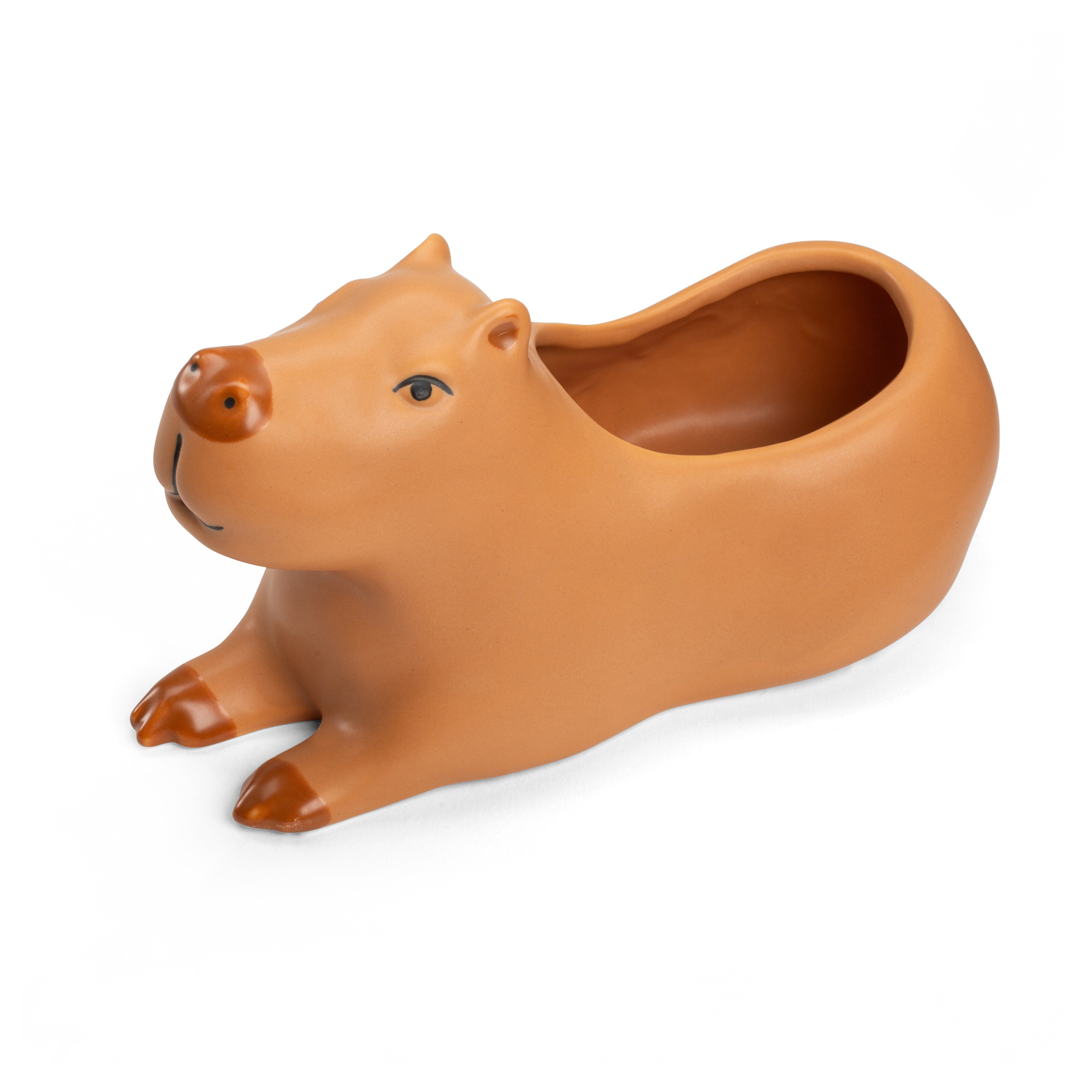 Kikkerland Cappy the Capybara Planter Large Brown