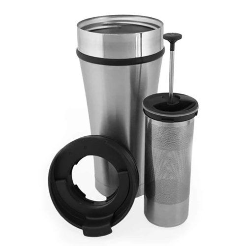 Planetary Design Infuser Tea Tumbler 470ml (16oz) - Brushed Steel