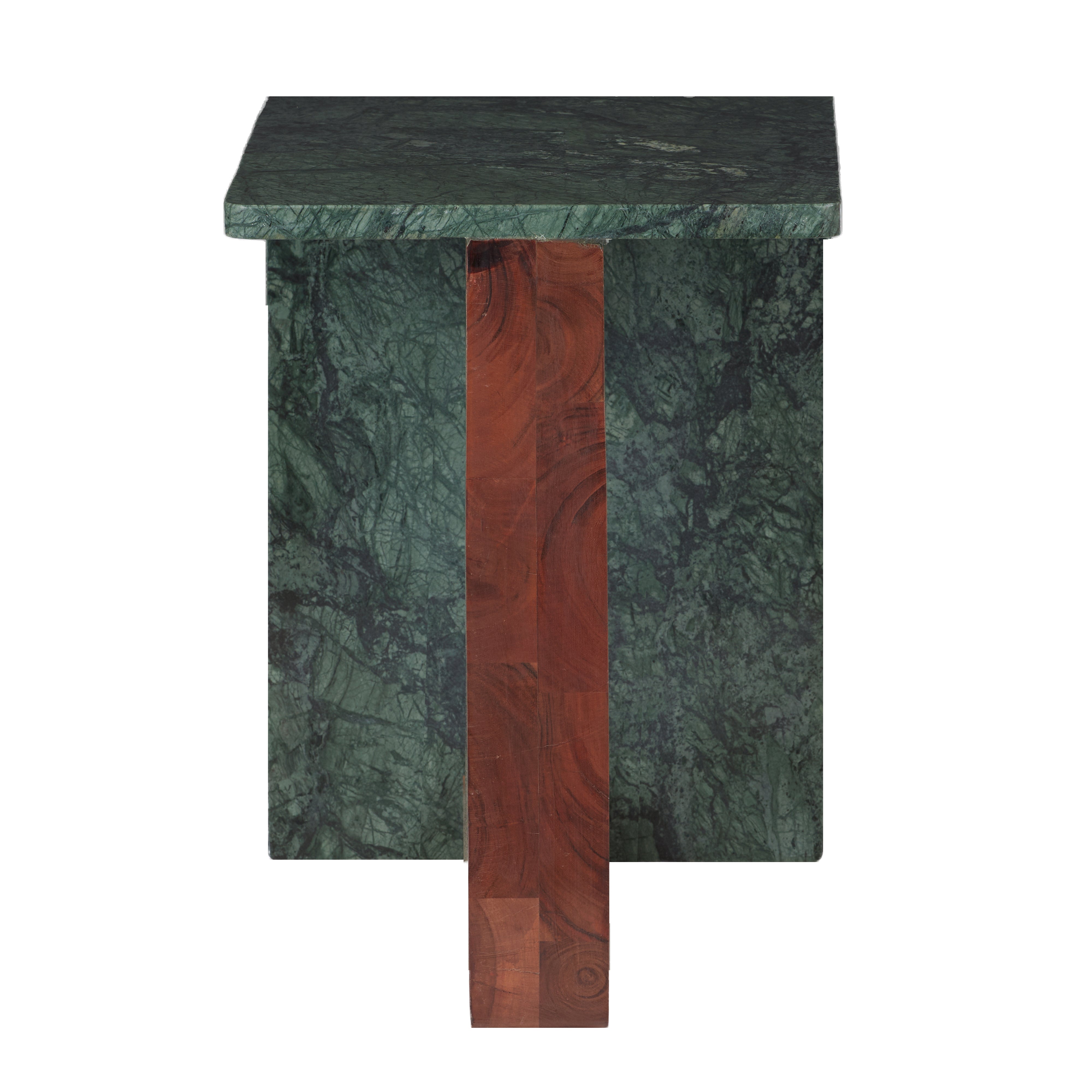 Amalfi Blaire Side Table Green & Walnut