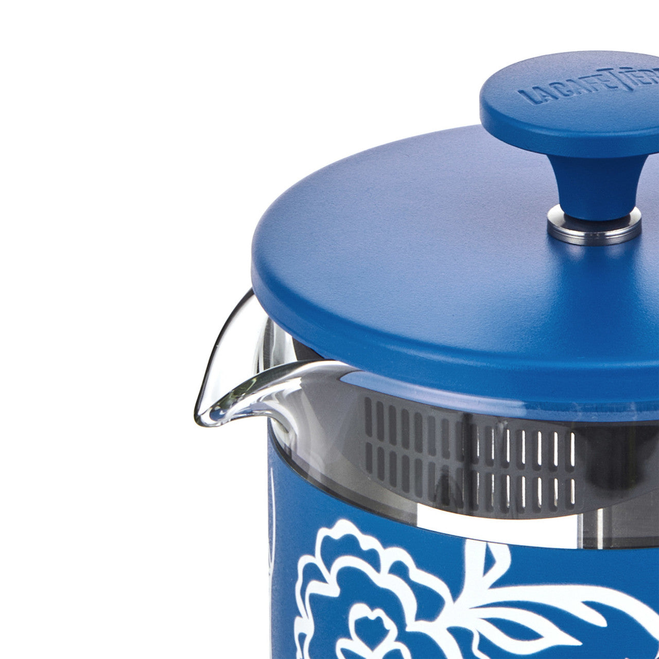 La Cafetière Pisa Stainless Steel Cafetière 8 Cup / 1L (Blu Fiorato)