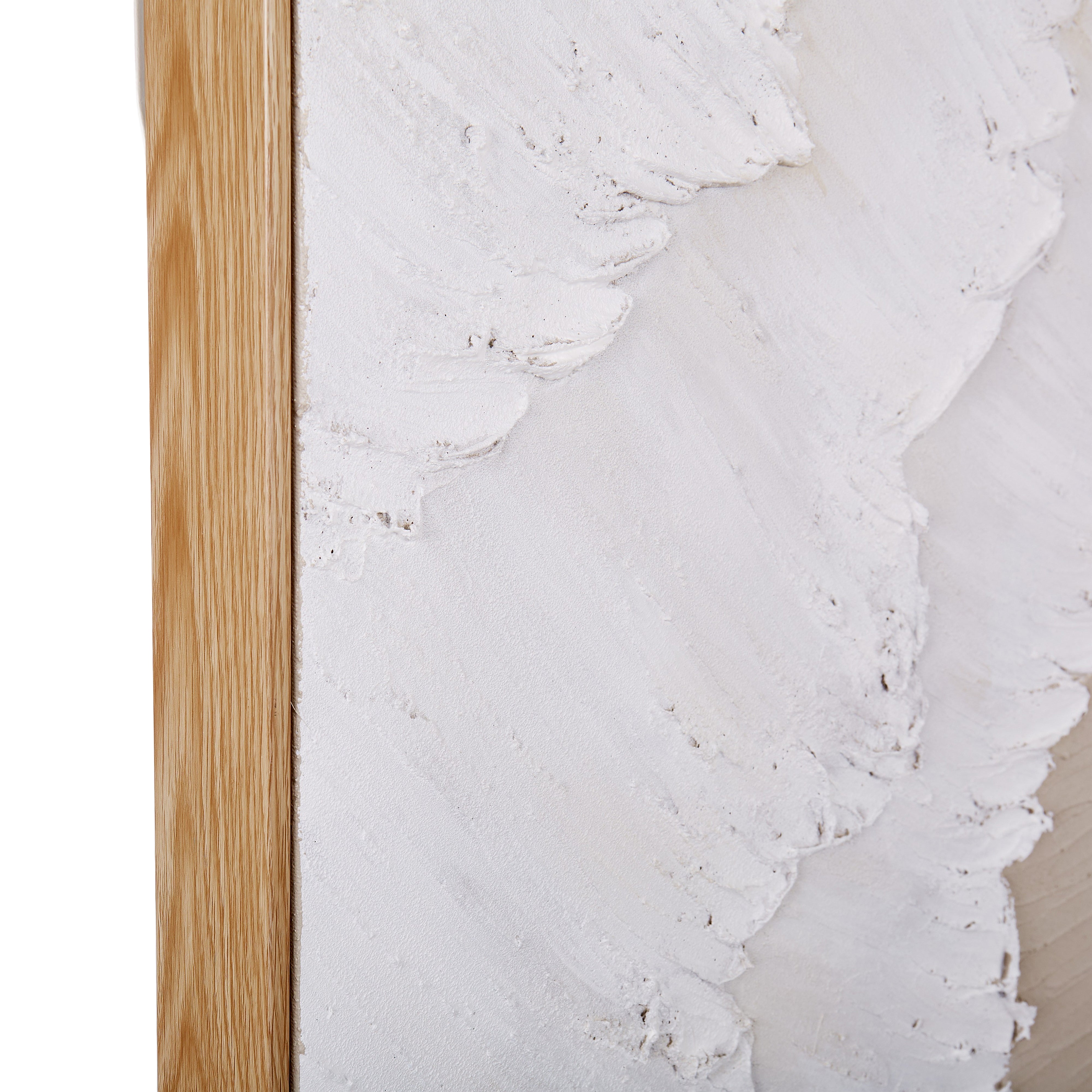 Amalfi Ava Hand Painted Wall Art White & Natural
