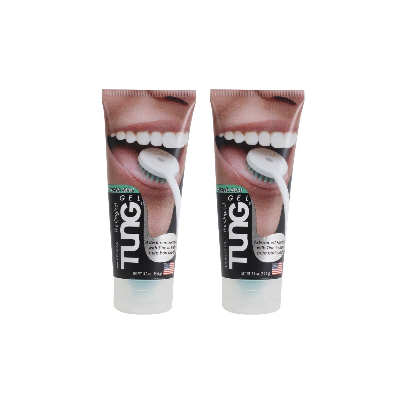 Tung Gel | Tongue Cleaner | Odour Eliminator | Made in USA | Fresh Mint 2 Pack