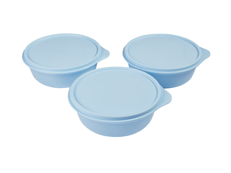 Tupperware Modular Medium Bowl Set of 3 600ml Blue Gift Boxed