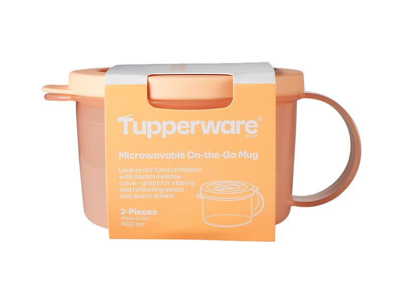 Tupperware Microwavable On-The-Go Mug 460ml Orange