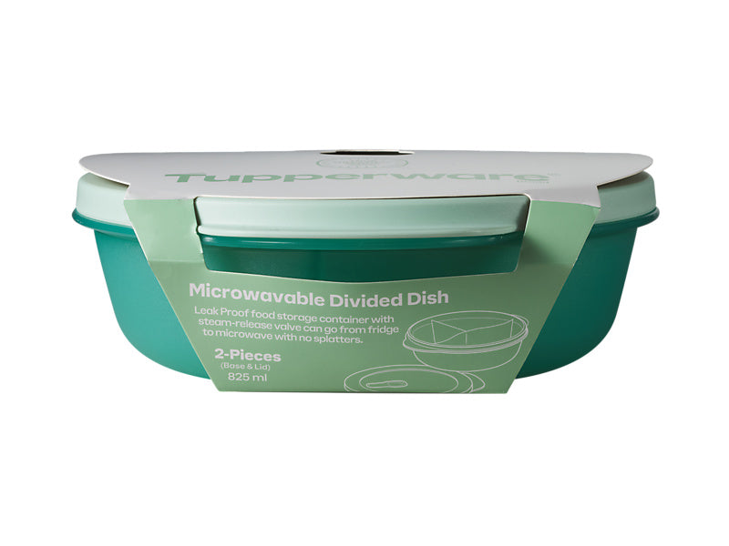Tupperware Microwavable Divided Dish 825ml Green