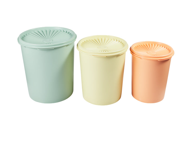 Tupperware Heritage Canister Set of 3 1.2L/1.8L/2.7L