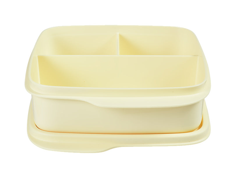 Tupperware Divided Square Lunch Box 550ml Yellow
