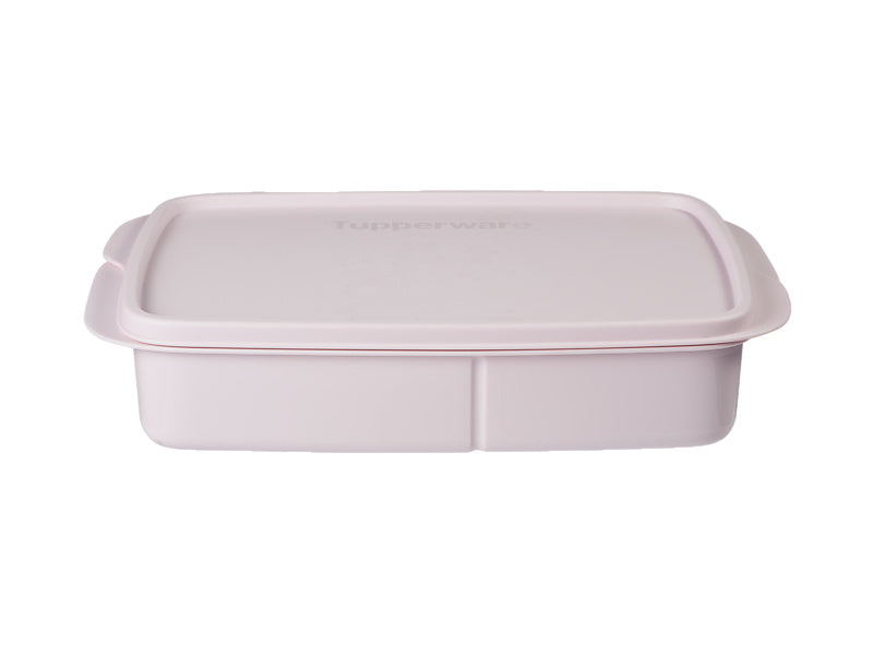 Tupperware Divided Rectangle Lunch Box 1L Pink