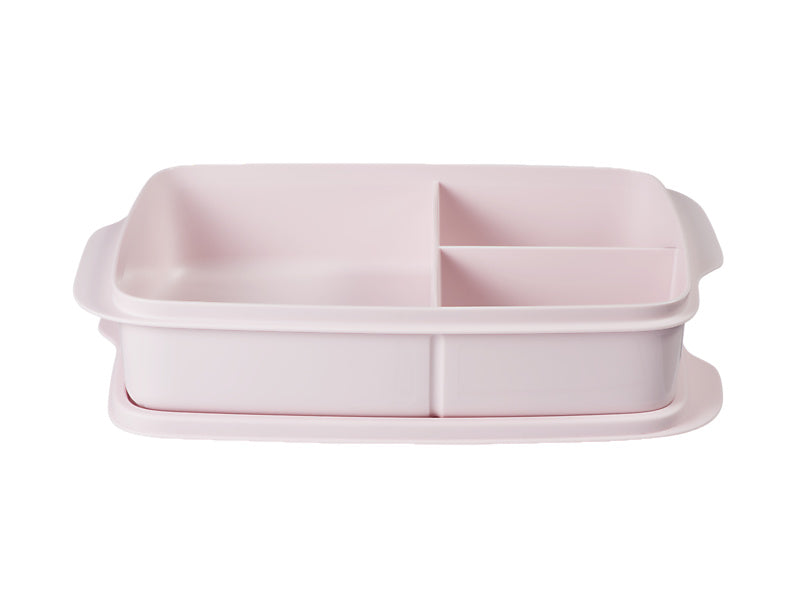 Tupperware Divided Rectangle Lunch Box 1L Pink