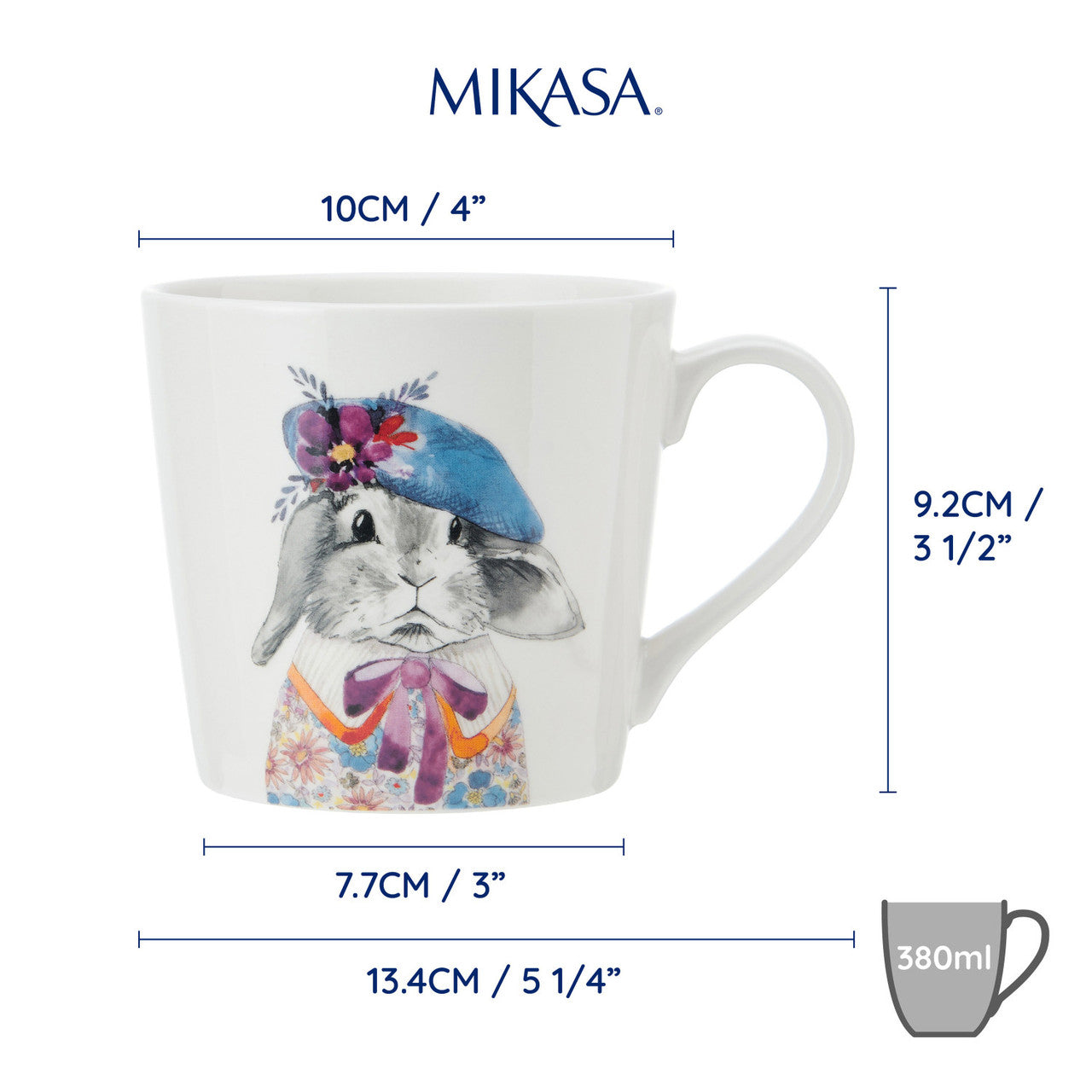 Mikasa x Tipperleyhill Fine China Mug 380ml (Rabbit)