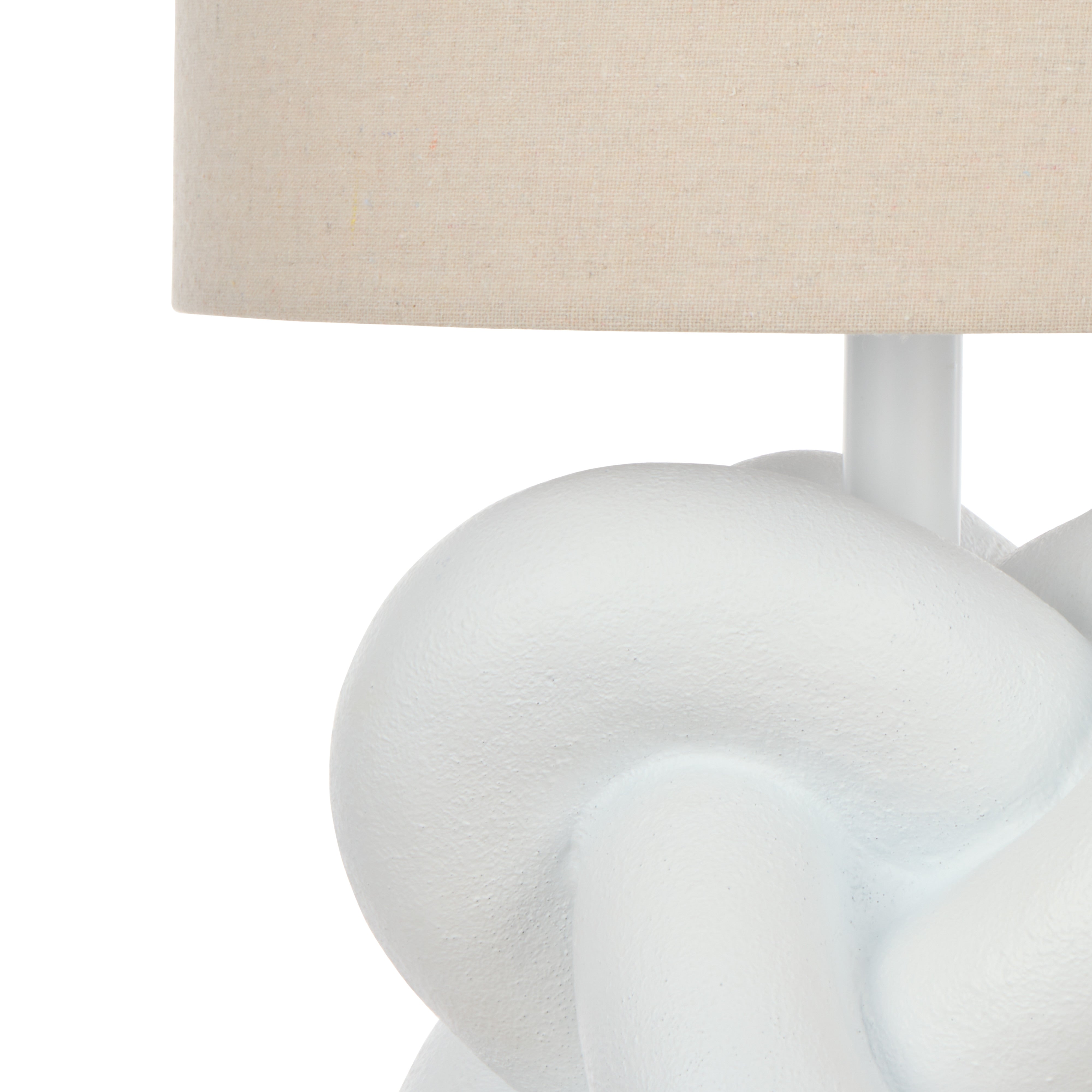 Amalfi Fia Knot Table Lamp Natural & White