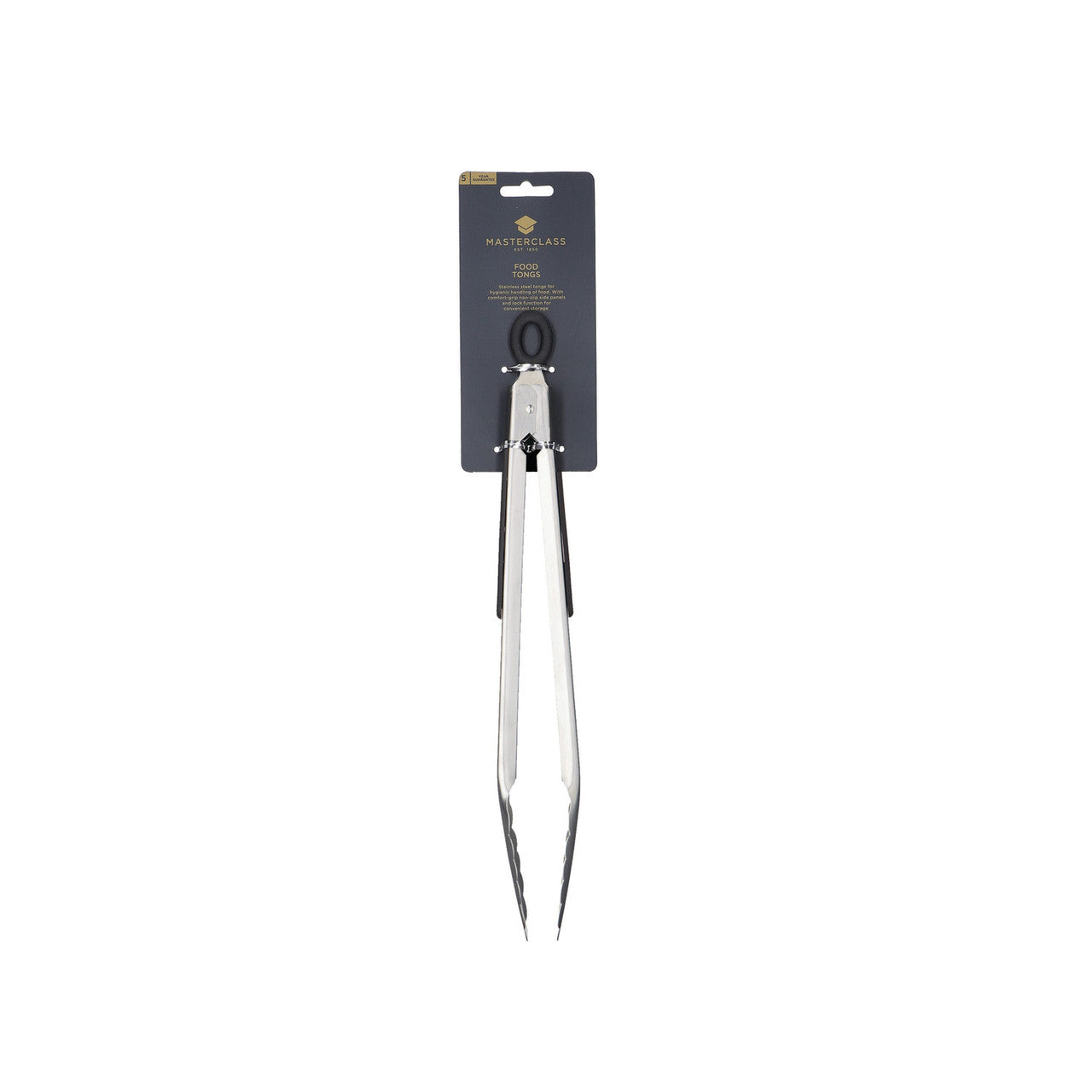 MasterClass Deluxe Stainless Steel Food Tongs 30cm