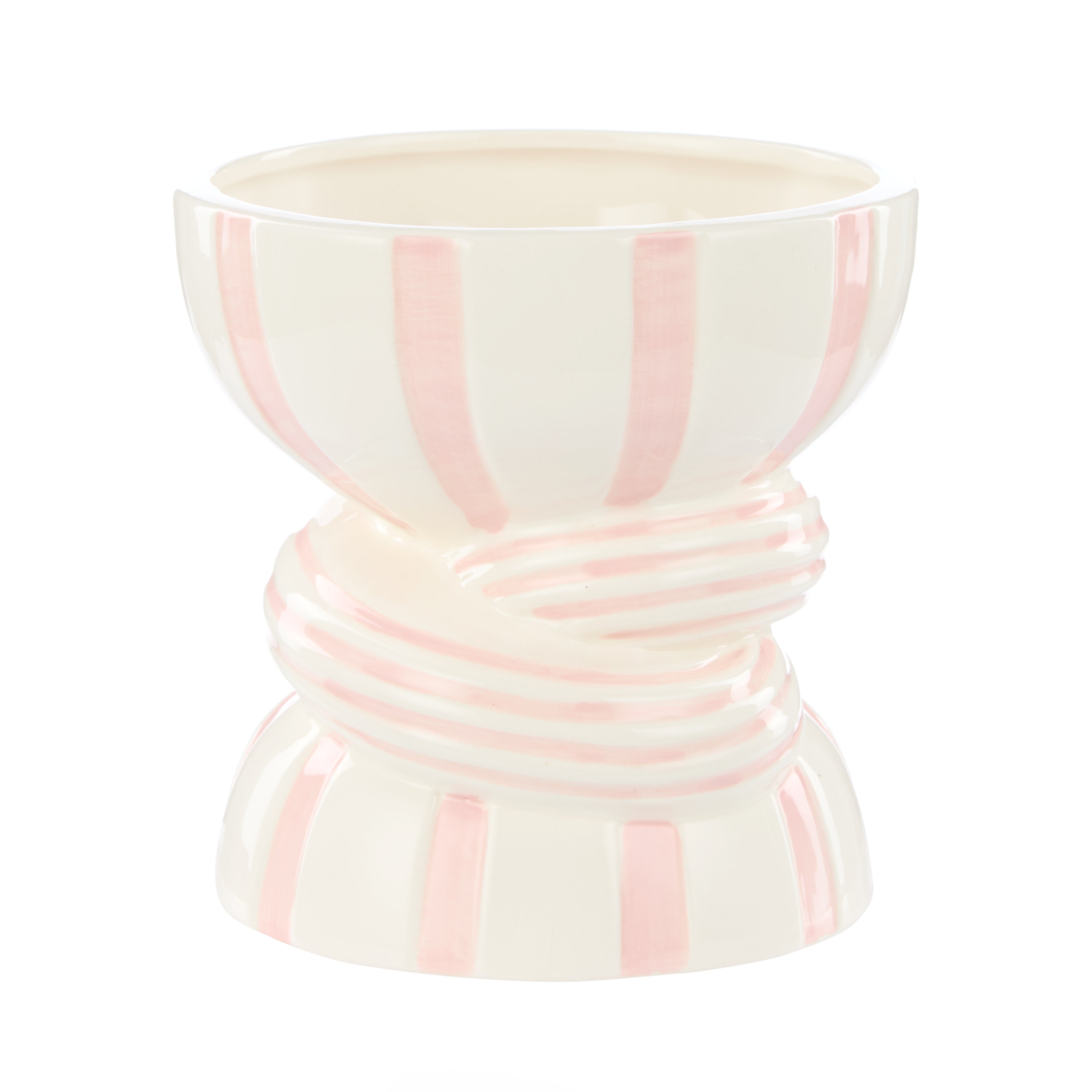Emporium Lulu Collection Twist Stripe Vase Pink