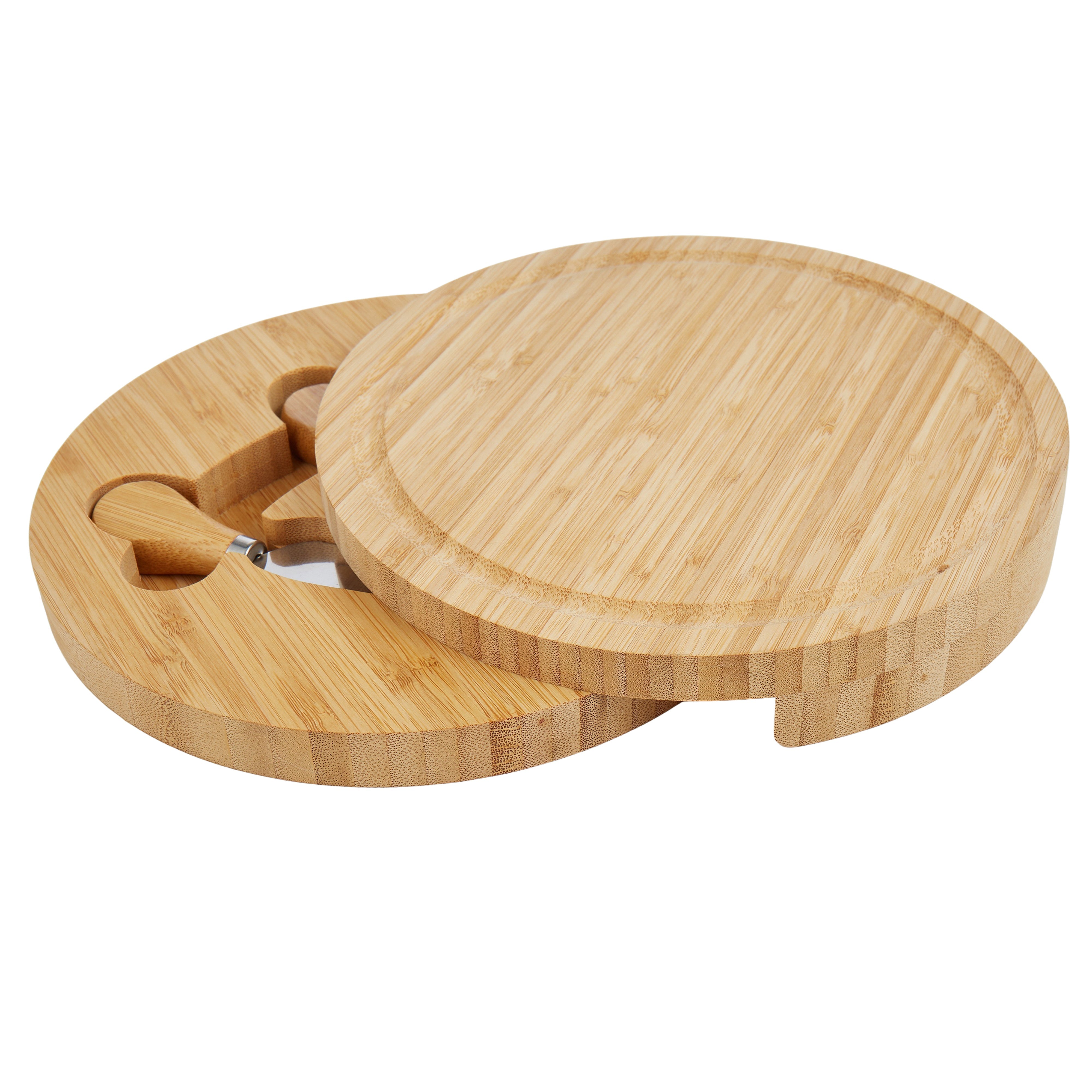 Davis & Waddell Bamboo Cheese Board with 3 Piece Set Knives Natural