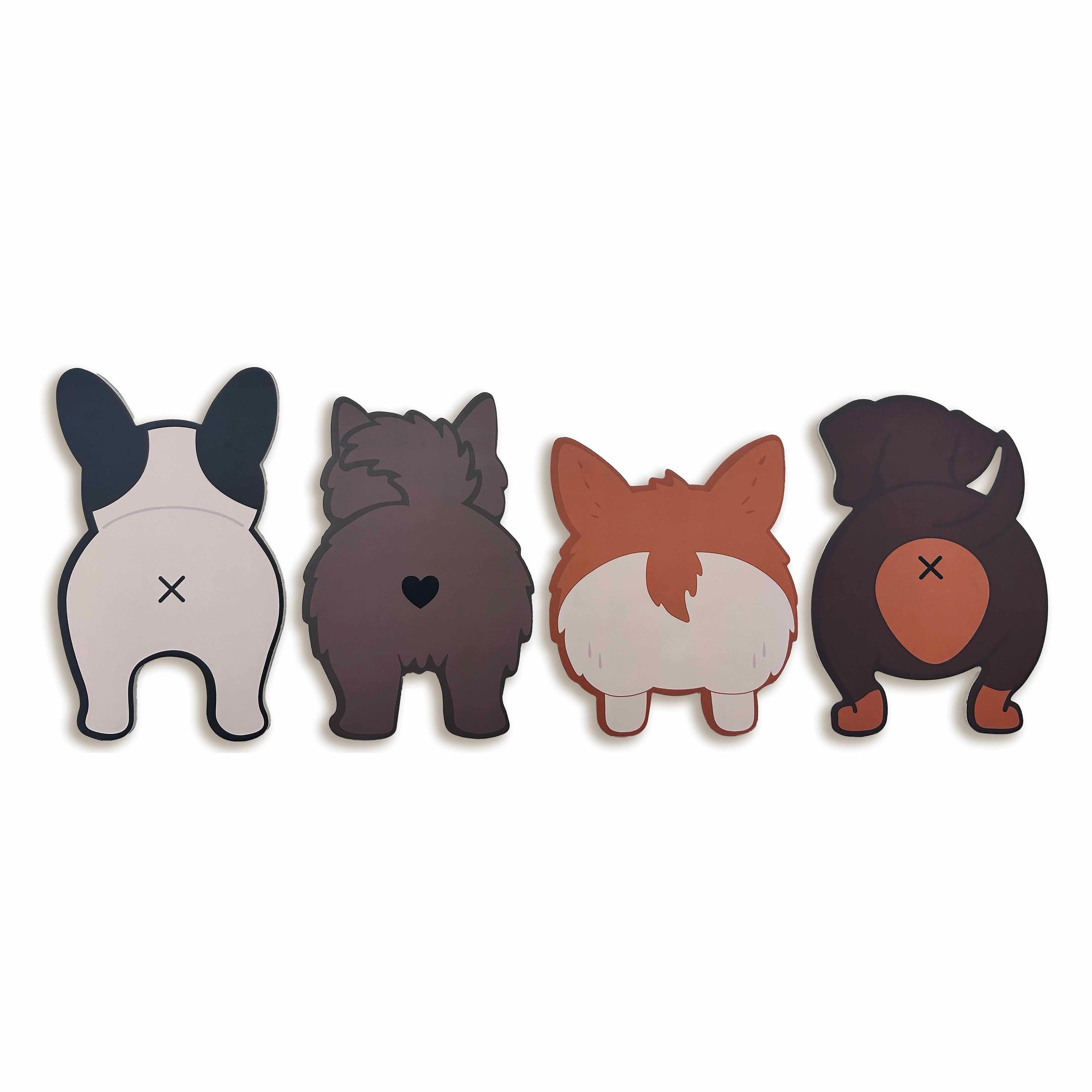 NPW Dog Bum Coasters 4 Piece Set