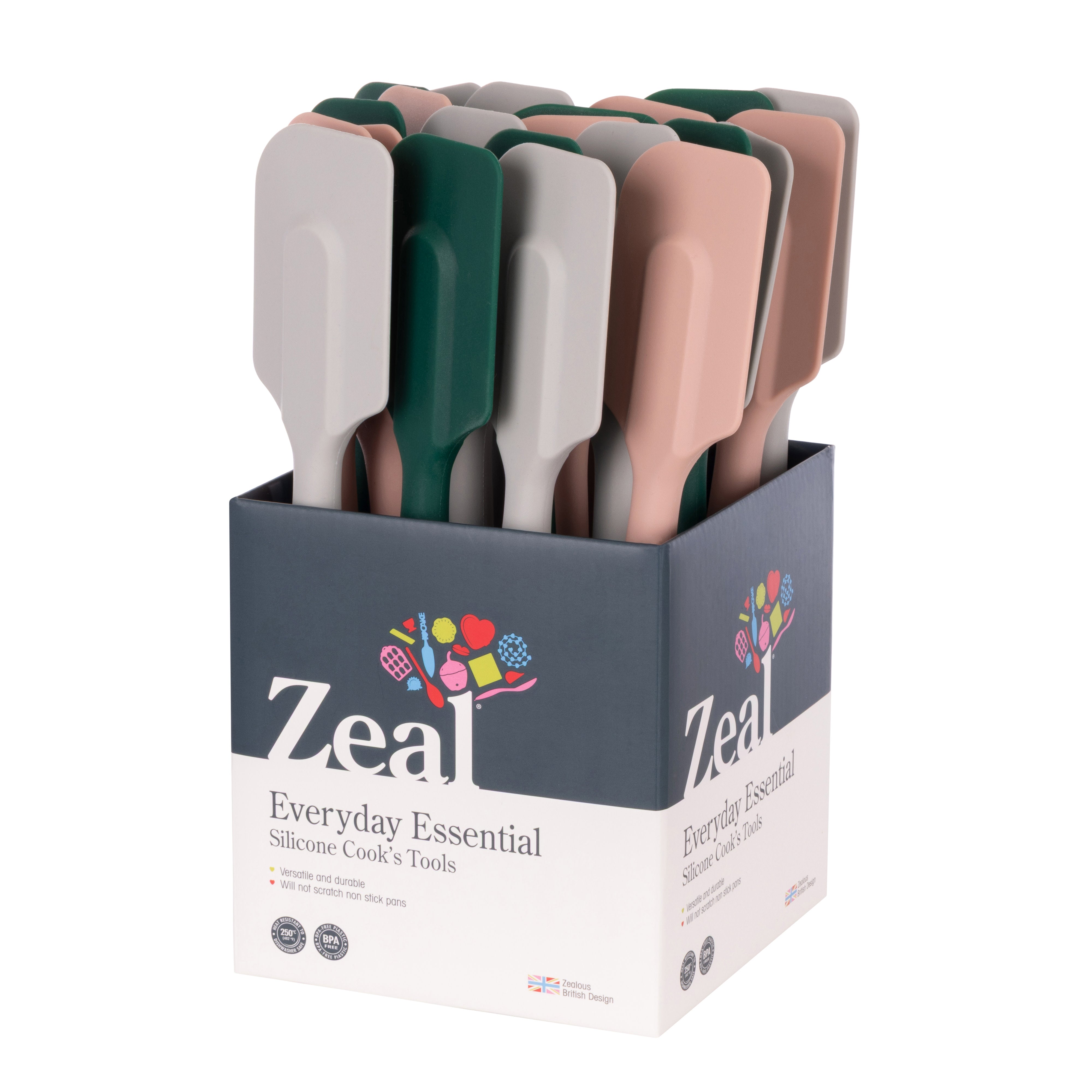 Zeal Ergonomic Silicone Spatula (Forest Blush)