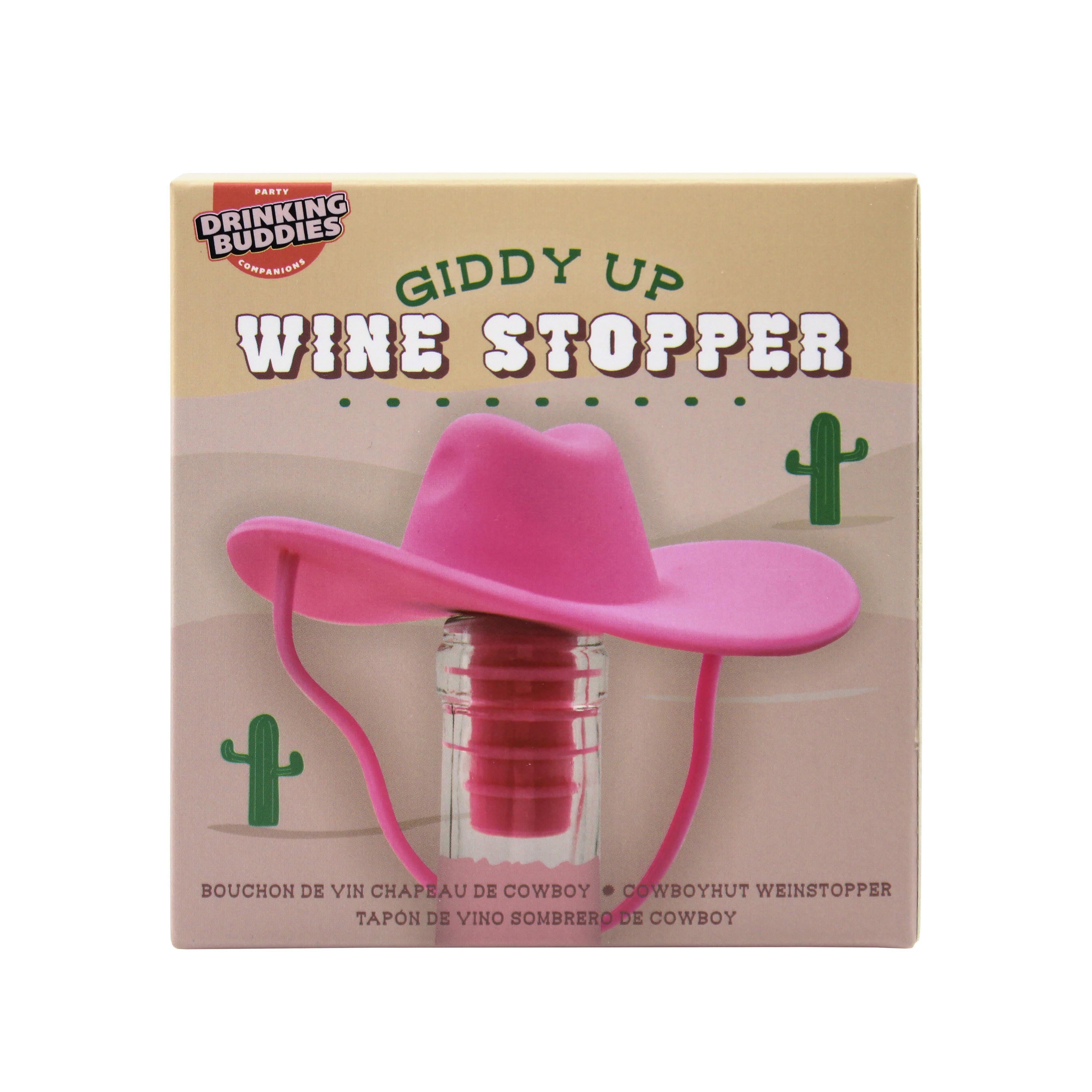 Drinking Buddies Giddy Up Wine Stopper Pink