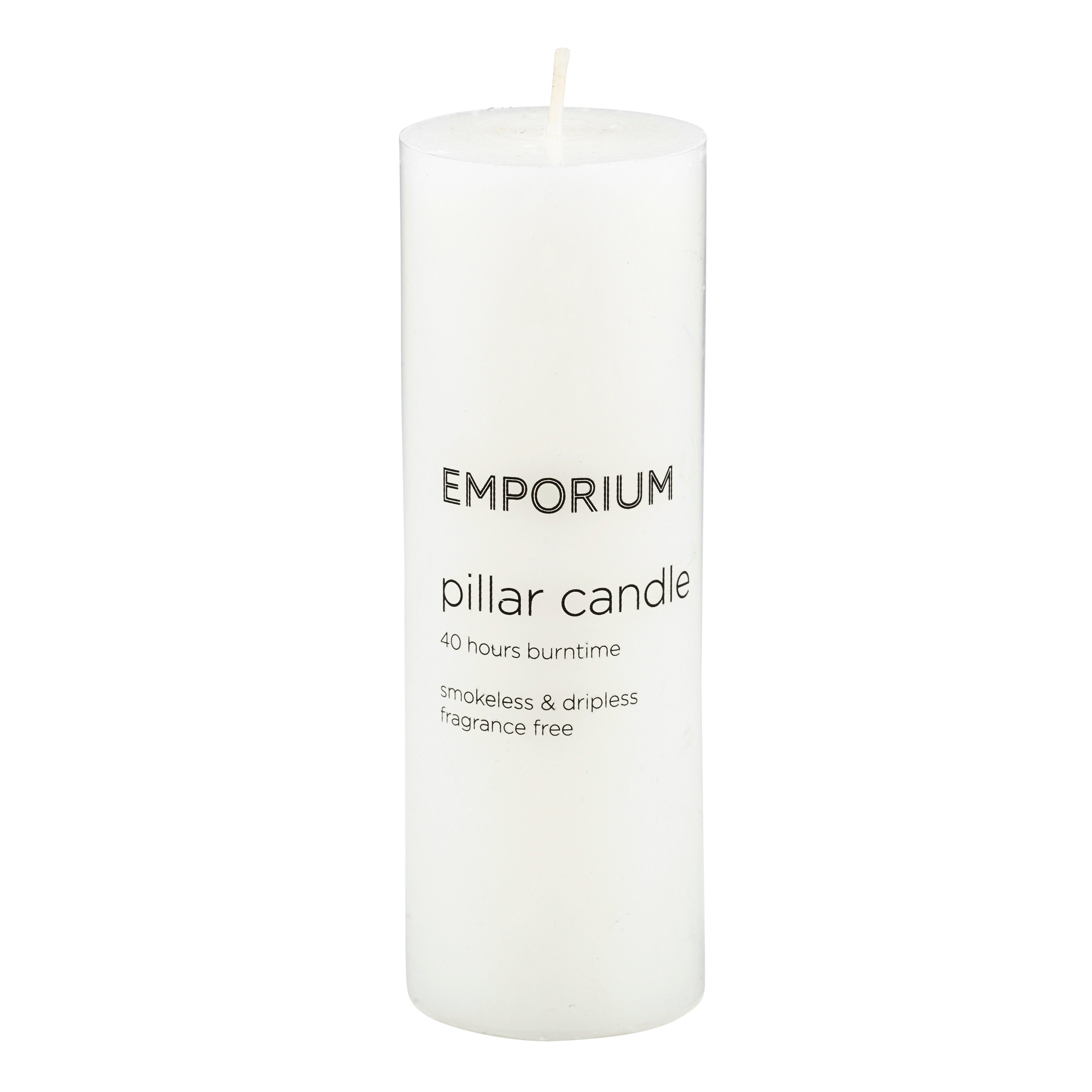 Emporium Pillar Candle 5 x 15cm White
