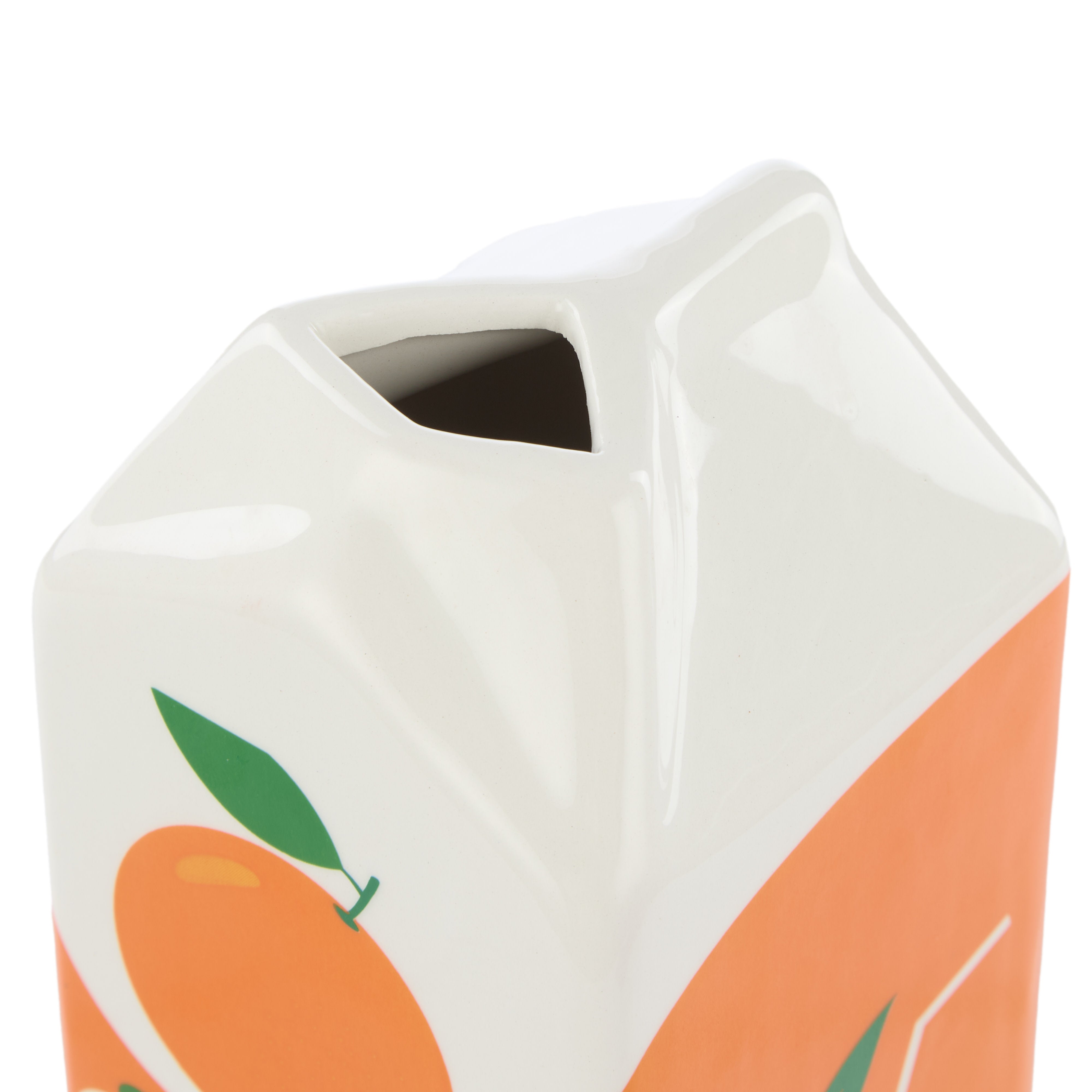 Emporium Lewis Orange Juice Carton Vessel Orange Multi-Coloured