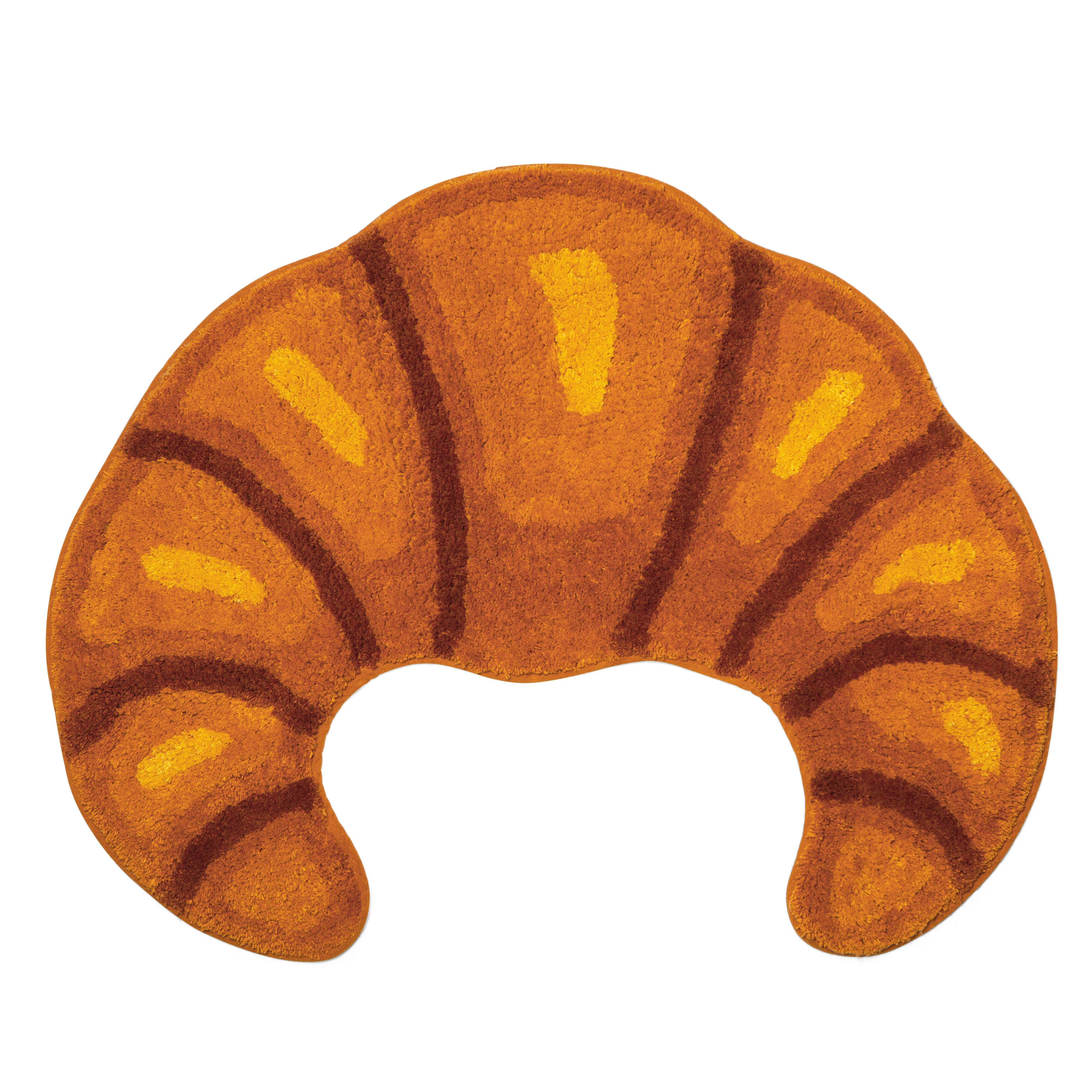 Kikkerland Croissant Bath Rug Brown