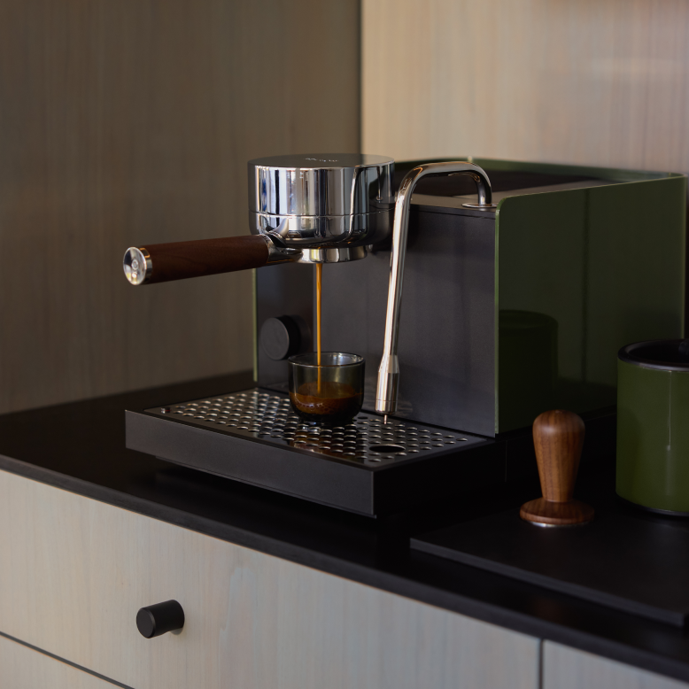 Fellow Espresso Series 1 Coffee Machine - Woodland Green with Walnut