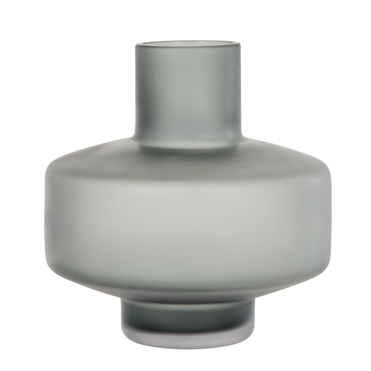 Amalfi Jasper Glass Vase Matte Grey