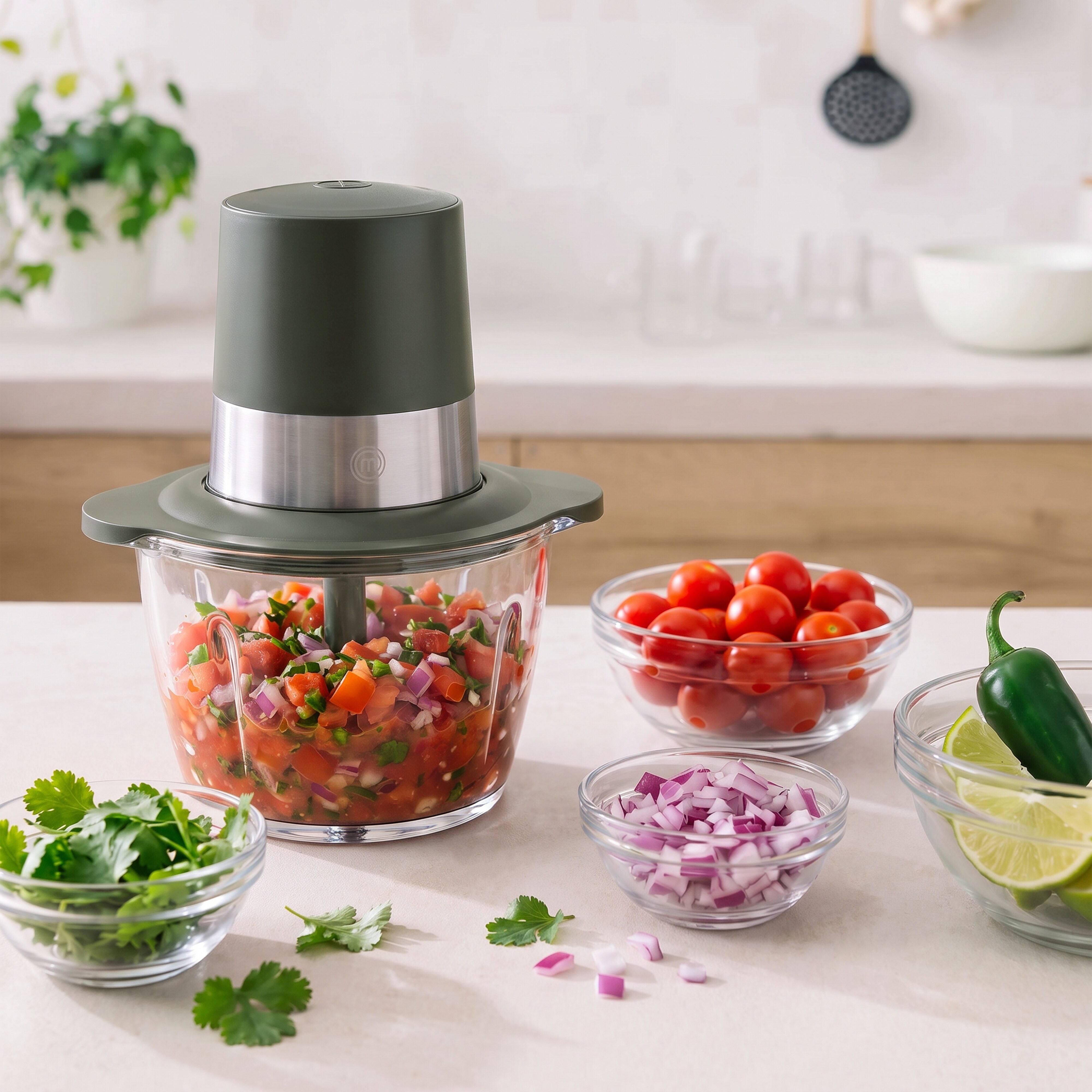 MasterChef Sage Food Chopper Sage & Clear