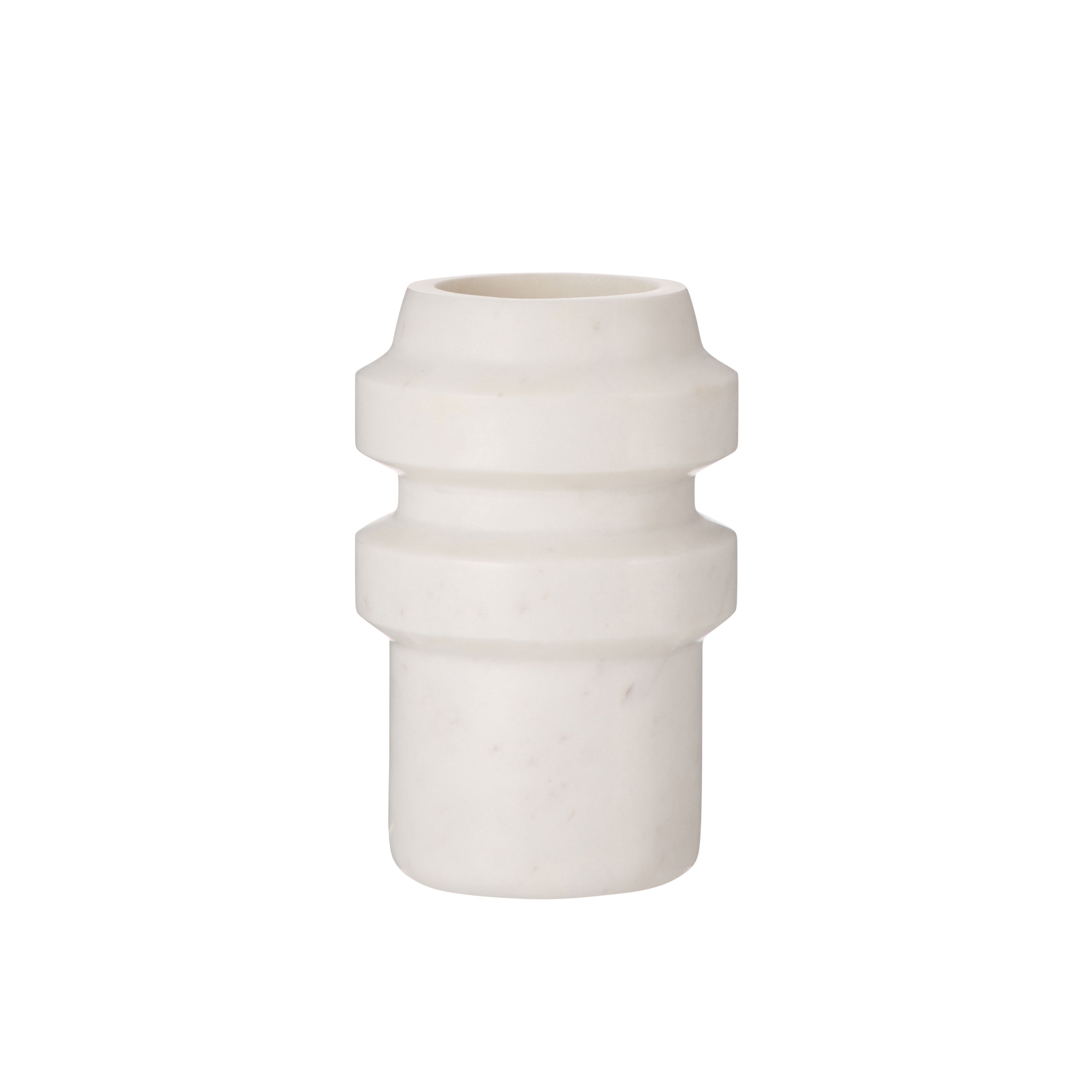 Grand Designs Eros Marble Vase White & Grey