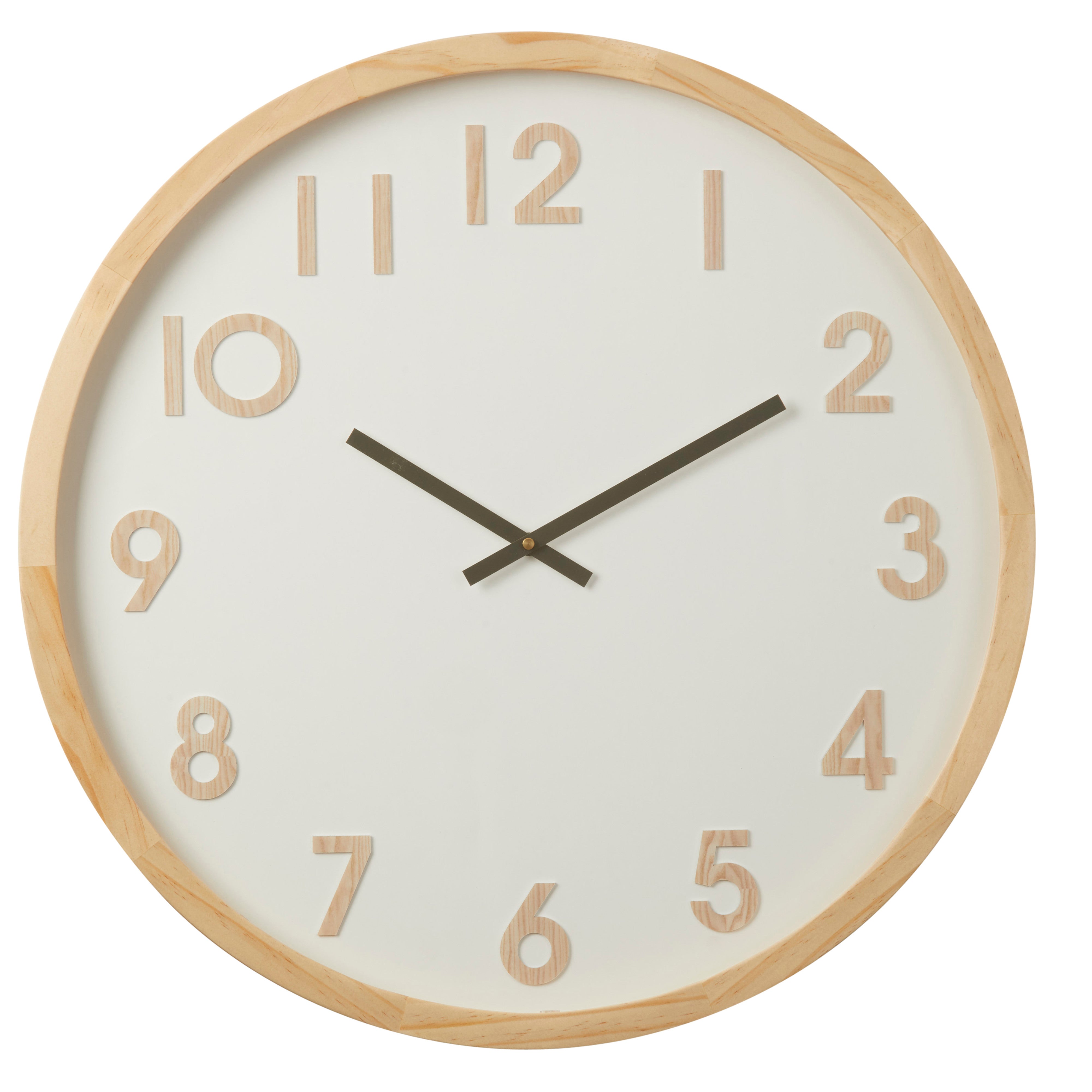 Amalfi Leonard Wall Clock Natural & White