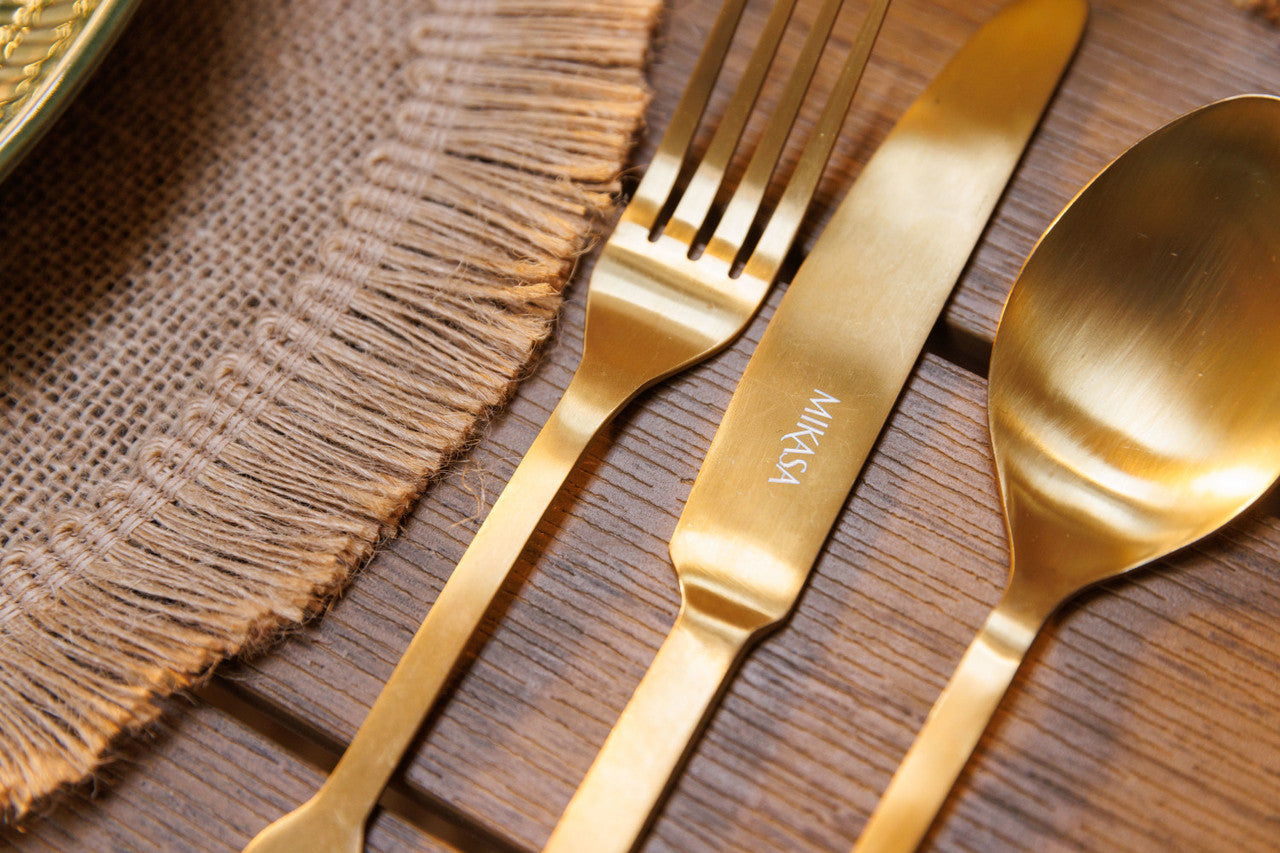 Mikasa Soho Gold Stainless Steel Cutlery Set 16 Piece